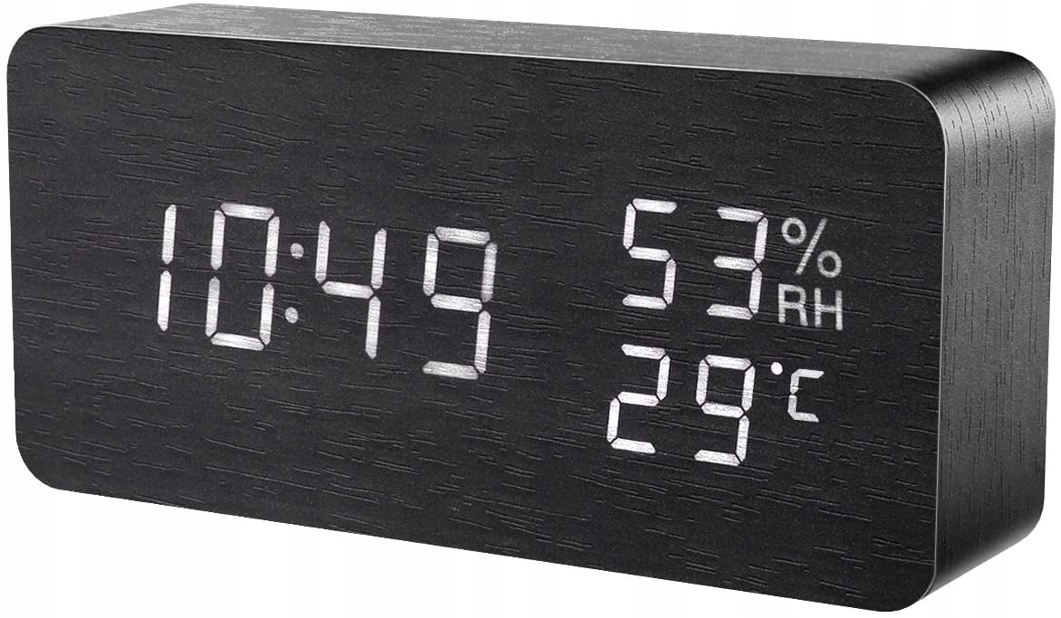 

Elektroniczny Budzik Zegar Termometr Higrometr