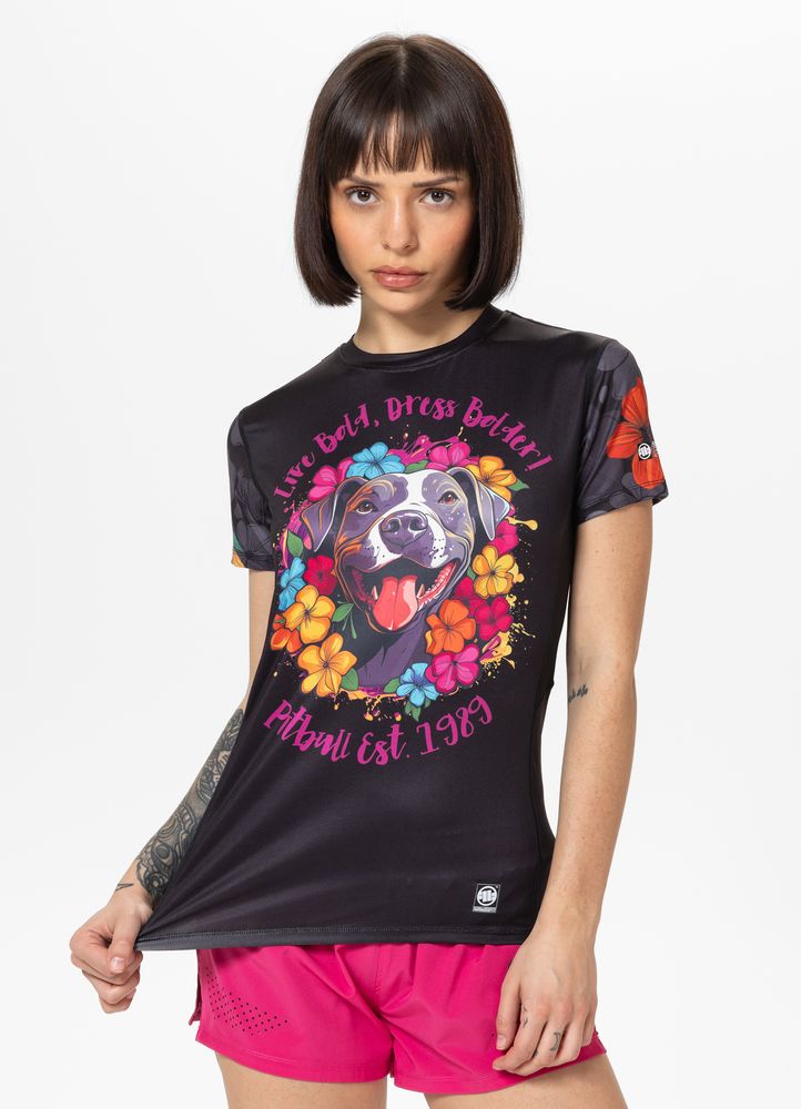 Damska Koszulka sportowa Pitbull Techniczna Treningowa Mesh Happy-pit