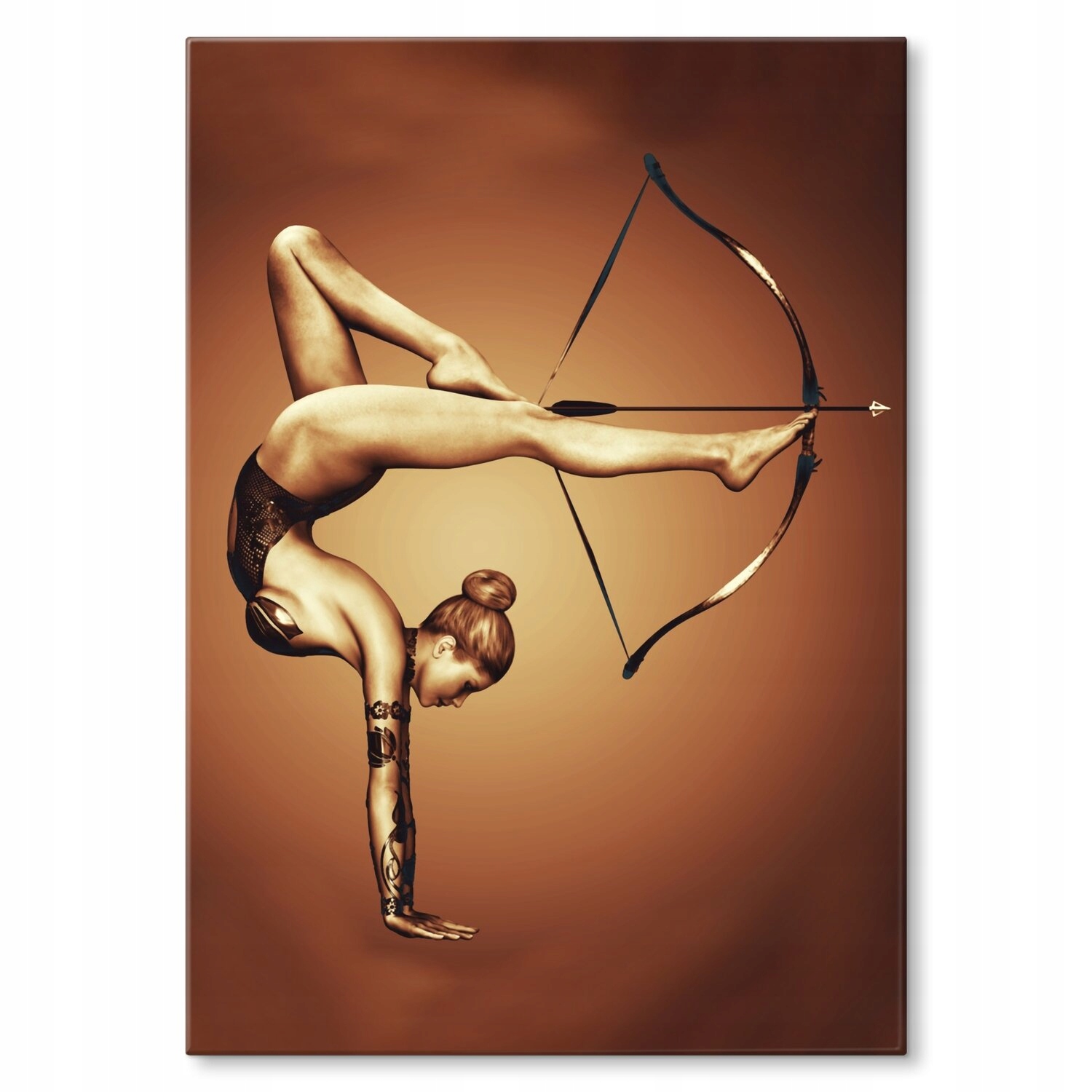 Kovový plakát Žena s obloukem Dárek 22 x 31 cm