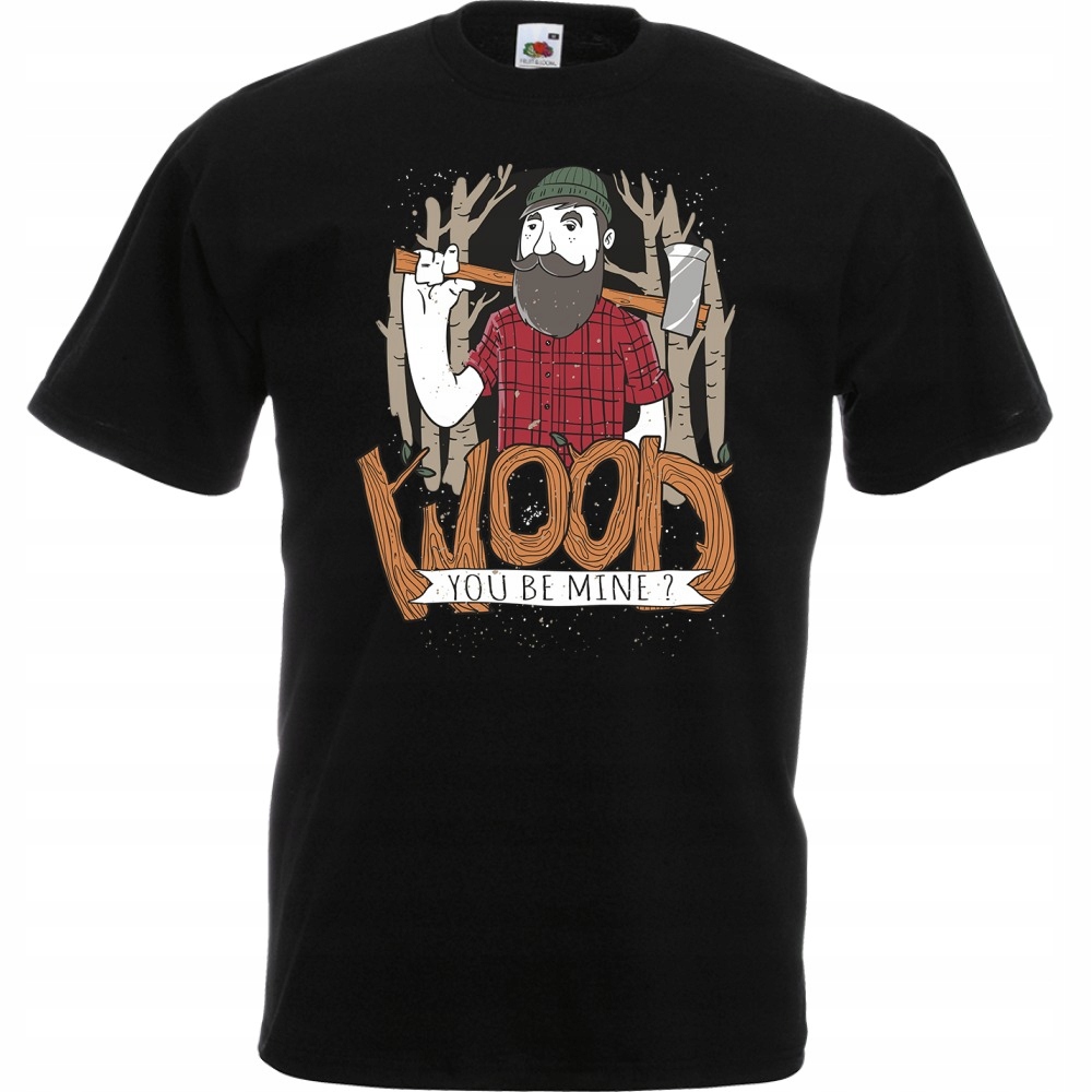 

Koszulka śmieszna wood you kawał XXL czarna