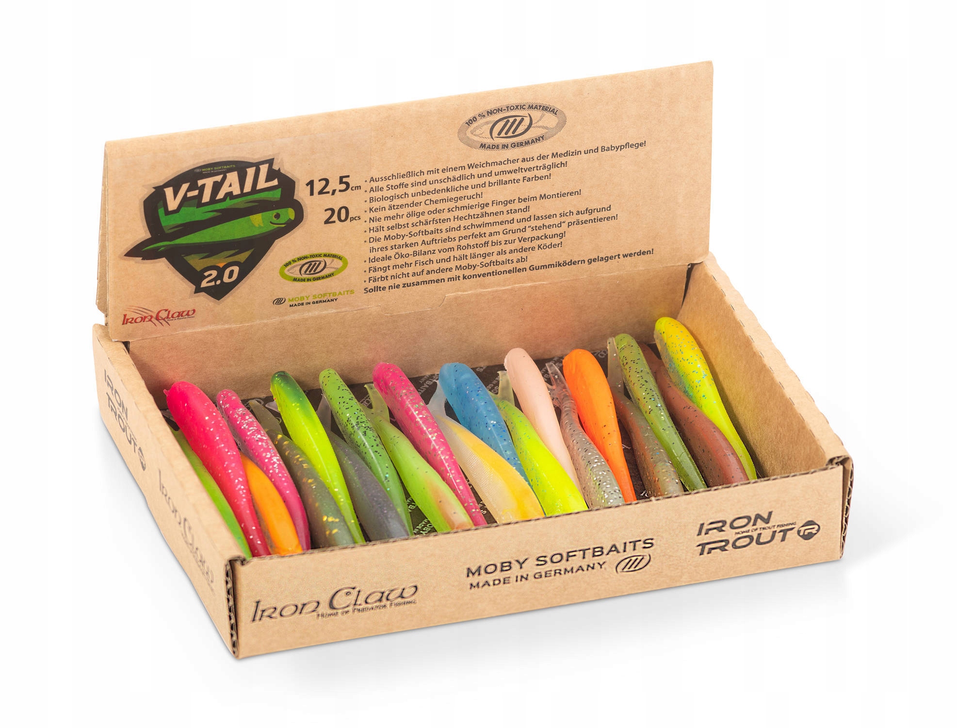 Sada Gum Non Toxic V-tail 19 Cm/20 ks