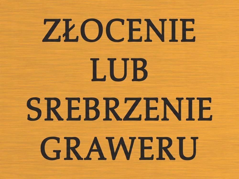 

Usługa złocenia lub srebrzenia graweru dla 1 prod
