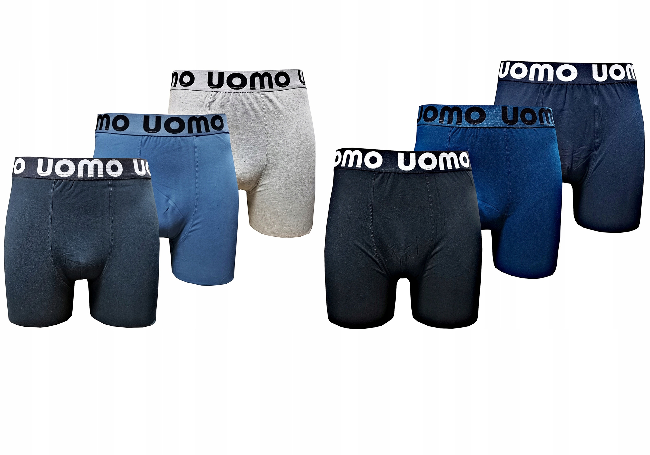 Bavlněné boxerky s dlouhou nohavicí Pánské boxerky Bavlna 6-Pak 4XL