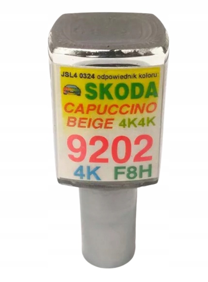 Arasystem Lakier Samochodowy 10ML Skoda 9202 4K4K F8H Beżowa Cappuccino