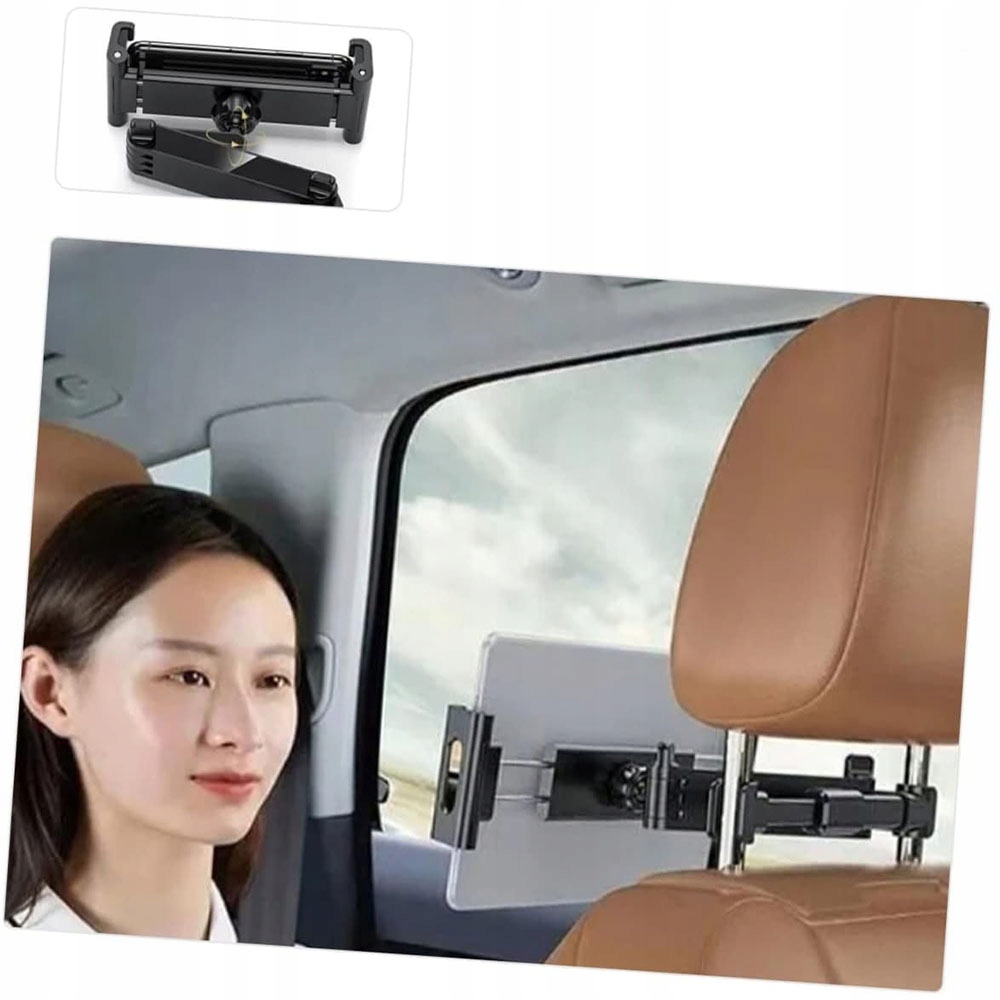 REGULOWANY UCHWYT SAMOCHODOWY NA TABLET TELEFON ZAGŁÓWEK SIEDZENIE DO AUTA Kod producenta 05908