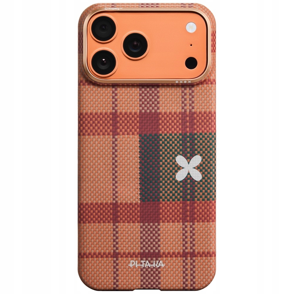 Etui Pitaka Flora in Grid Edge do iPhone 17 Pro Max cloud dusk