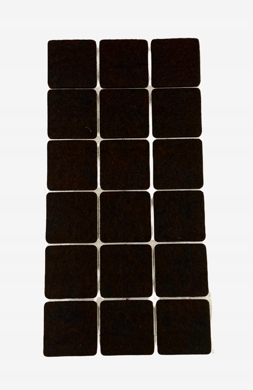 

Podkładki filcowe samoprzylepne brąz 25x25mm x18