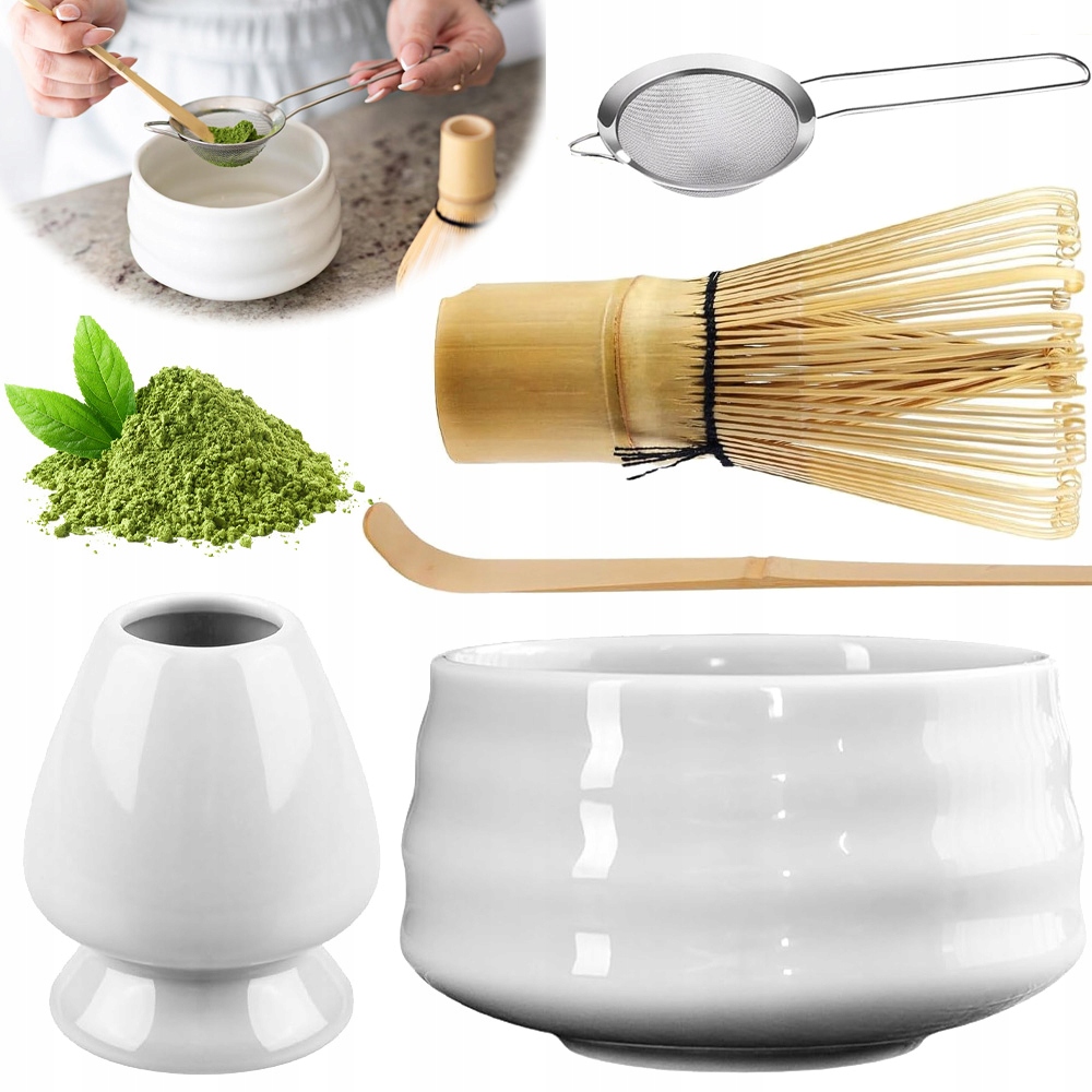 Startovací Sada Na Matcha Čaj S Krásnou Čarovnou Metlou +lžičkou+síto