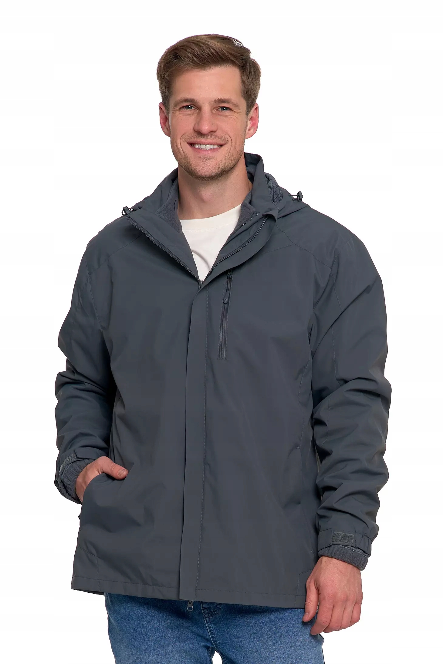 Moraj pánská softshellová bunda odnímatelná kapuce pánská s fleecem velikost L