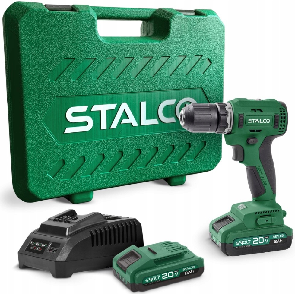 Aku Vrtačka DS20-55BL 2x 2Ah Baterie 20V S-volt Stalco S-97310
