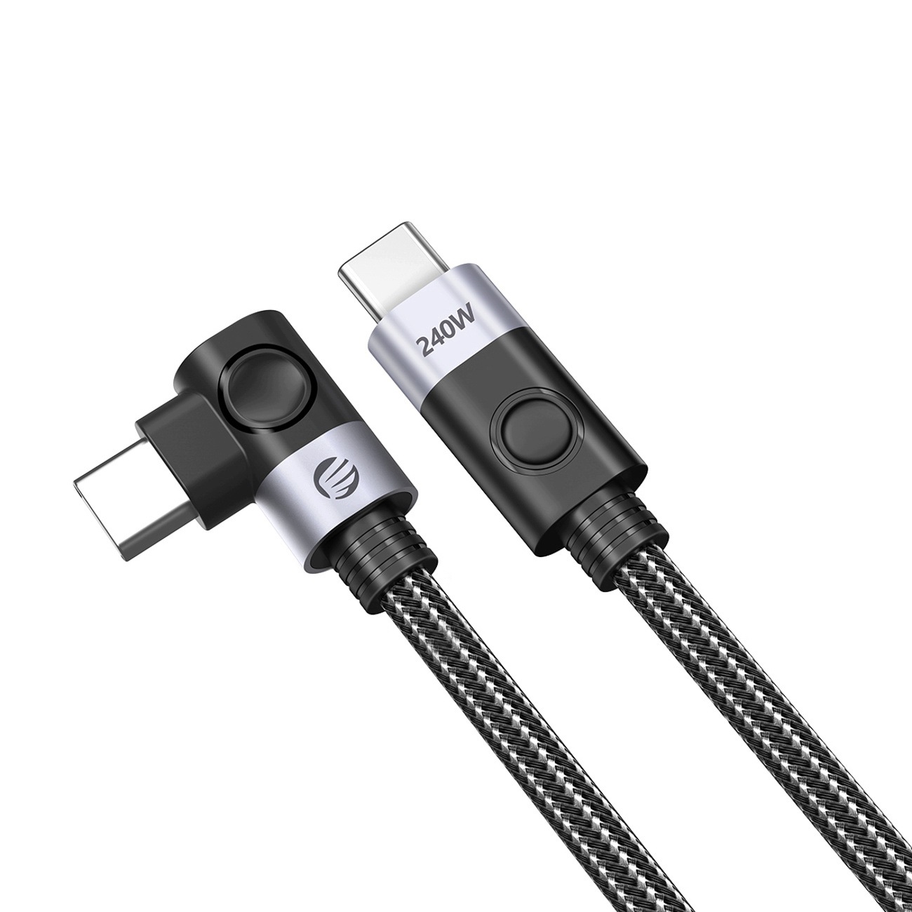 Kabel kątowy Orico CW240 Usb- C do Usb- C Pd 240 W 20 Gb/ s 0. 5 m czarny