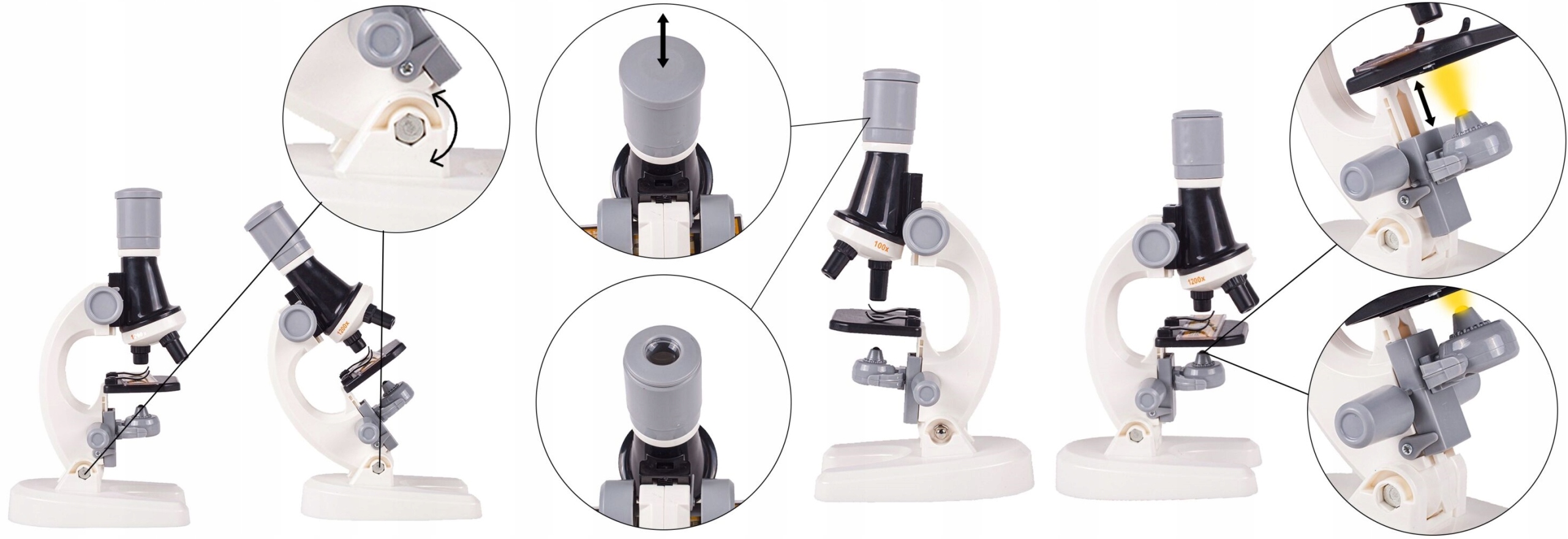 MIKROSKOP CYFROWY EDUKACYJNY LED NAUKOWY DLA DZIECI 1200X + AKCESORIA Płeć chłopcy dziewczynki unisex