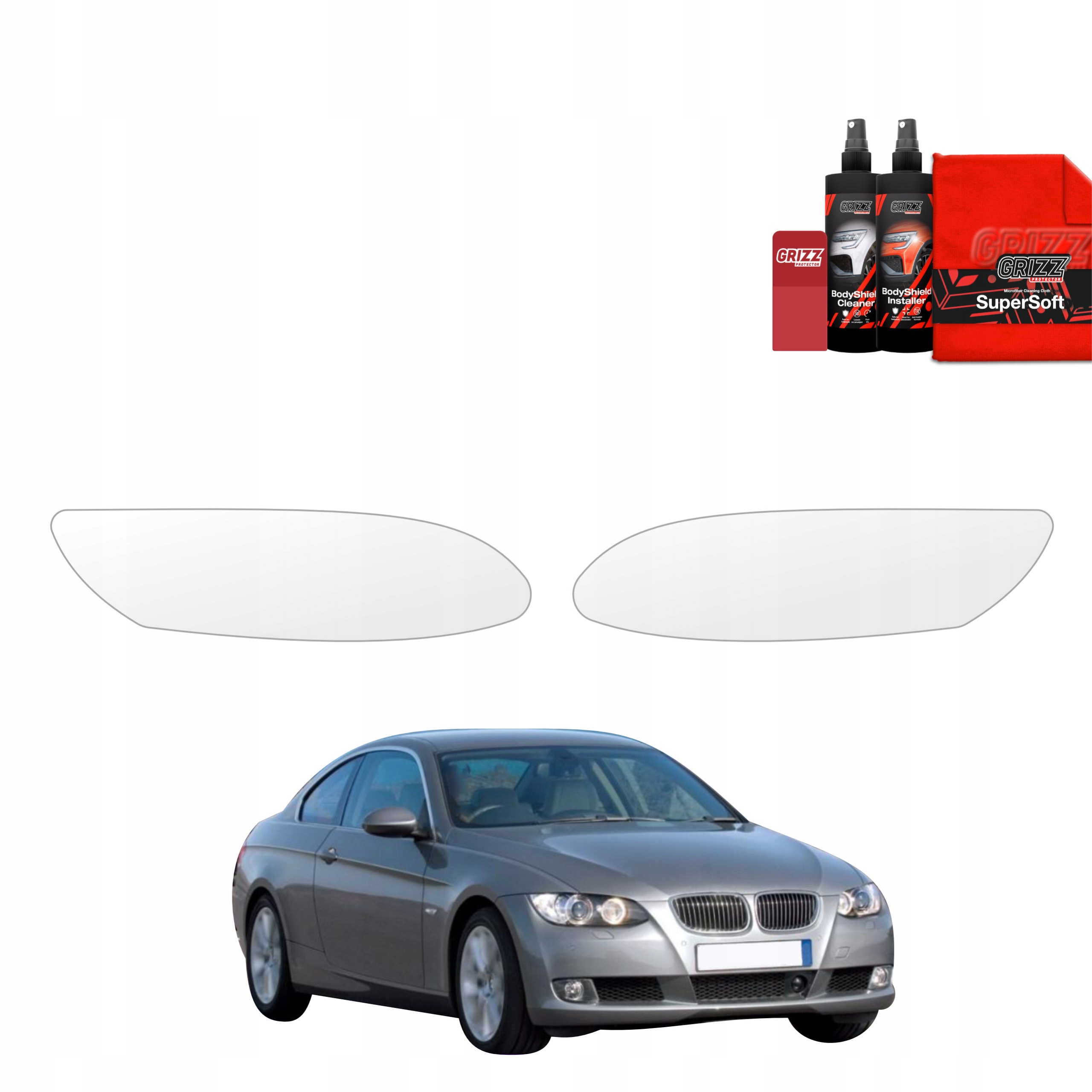 2v1 Fólie Ppf dýha na lampy pro Bmw 3 E92 Coupe Pre-LCI (2006-2010)