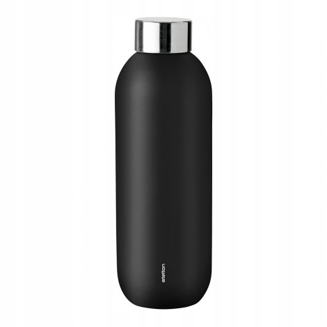 Stelton Keep Cool ocelová láhev na vodu 600 ml černá