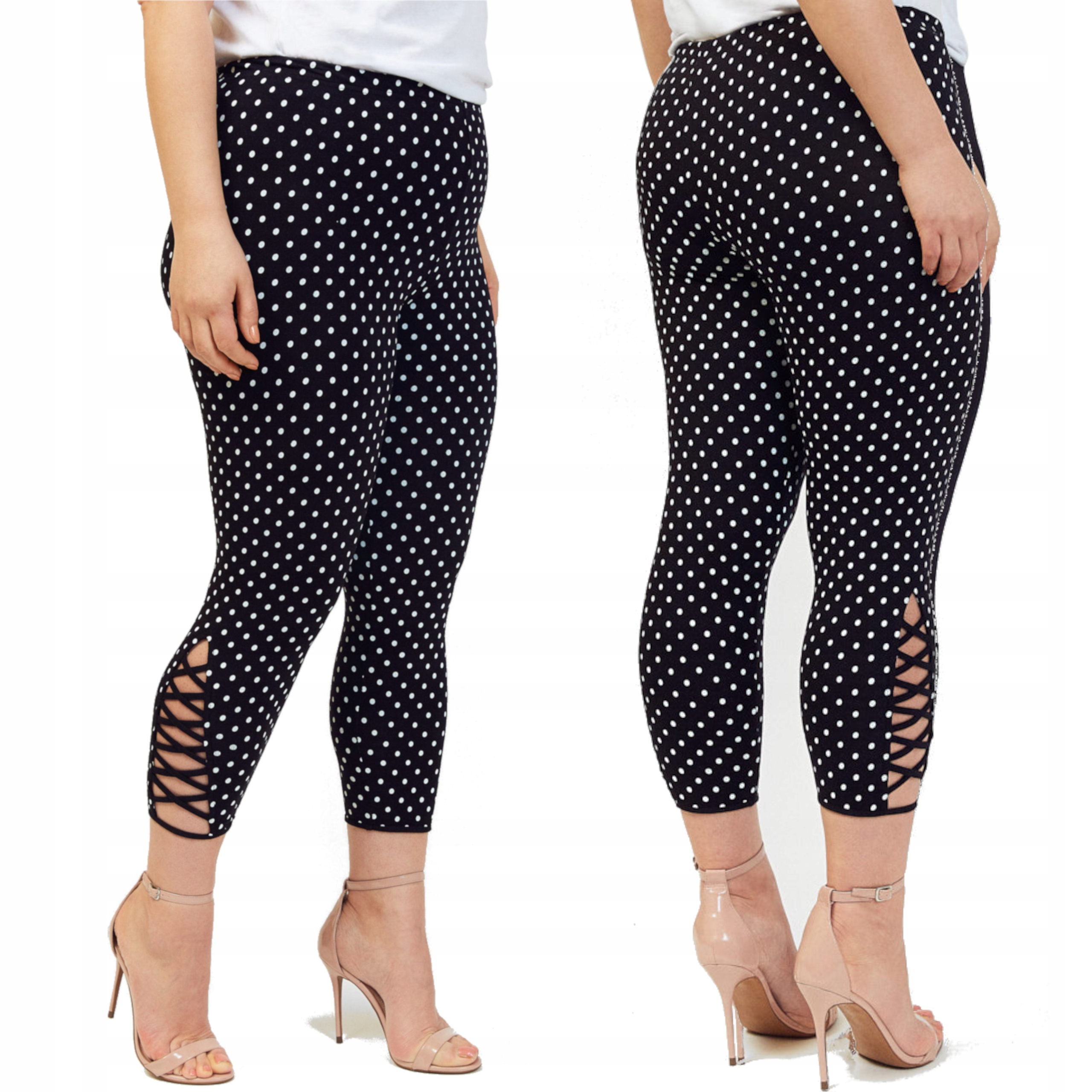 

Legginsy Damskie Wysoki Stan Leginsy 3/4 Getry 34
