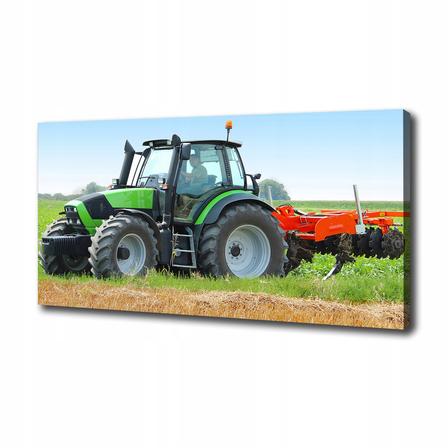 

Foto obraz na płótnie Traktor na polu 100x50 cm