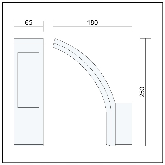 KINKIET ZEWNĘTRZNA LAMPA OGRODOWA ELEWACYJNA 10W CZARNA Moc źródła światła 10 W