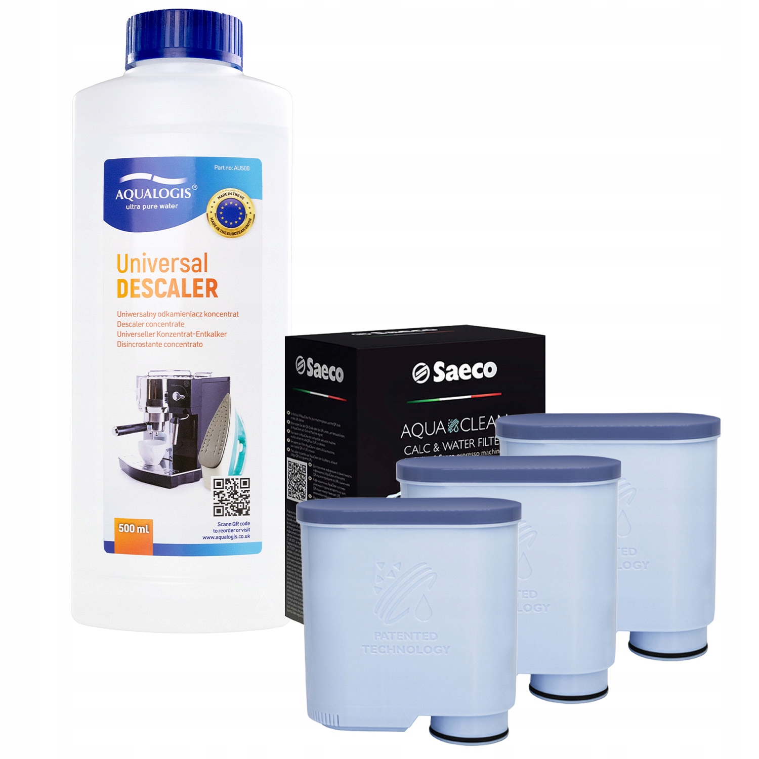 3x Filtr do kávovaru Philips Saeco Aquaclean CA6903 Odvápňovač 500 ml