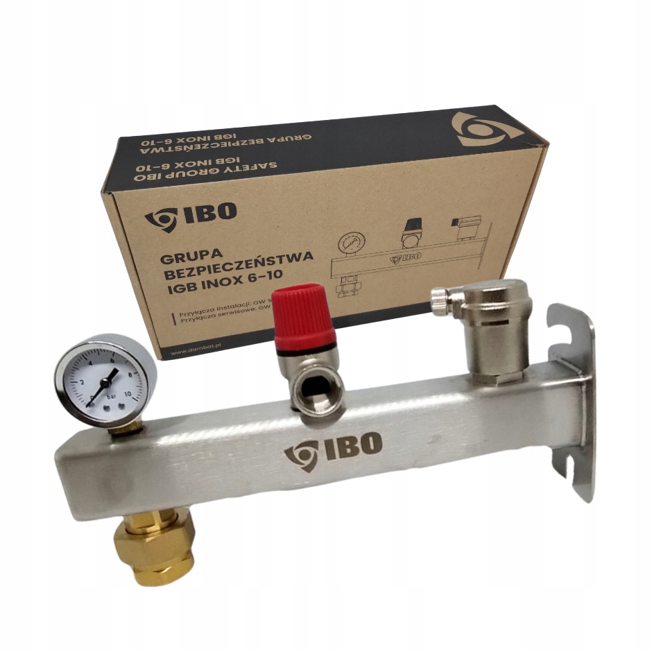 Bezpečnostní skupina 6 barů Ibo Igb Inox bezpečnostní systém pro instalaci