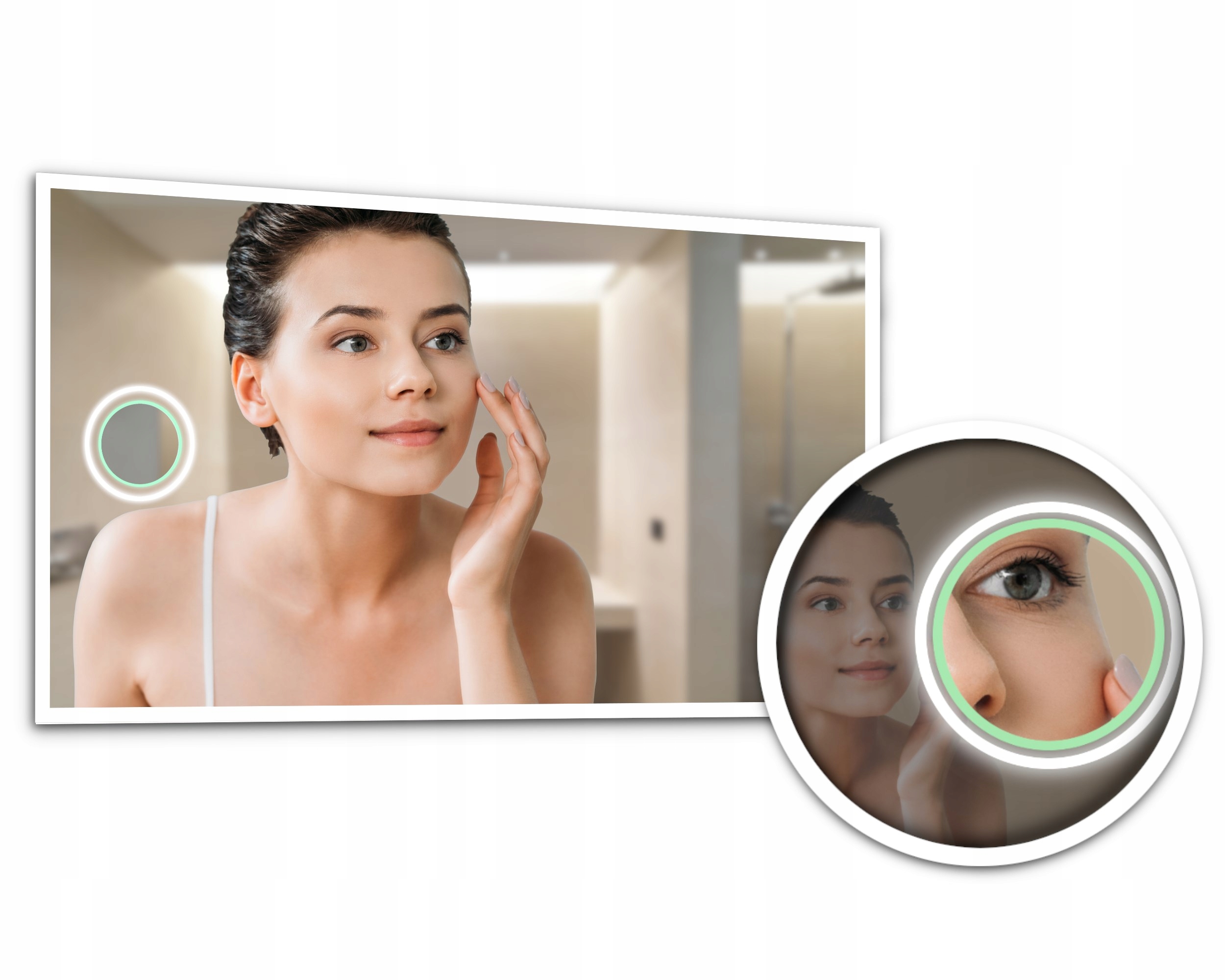 Lustro LEDOWE LED piaskowane 110x80 - BOSTON - Waga produktu z opakowaniem jednostkowym 15 kg