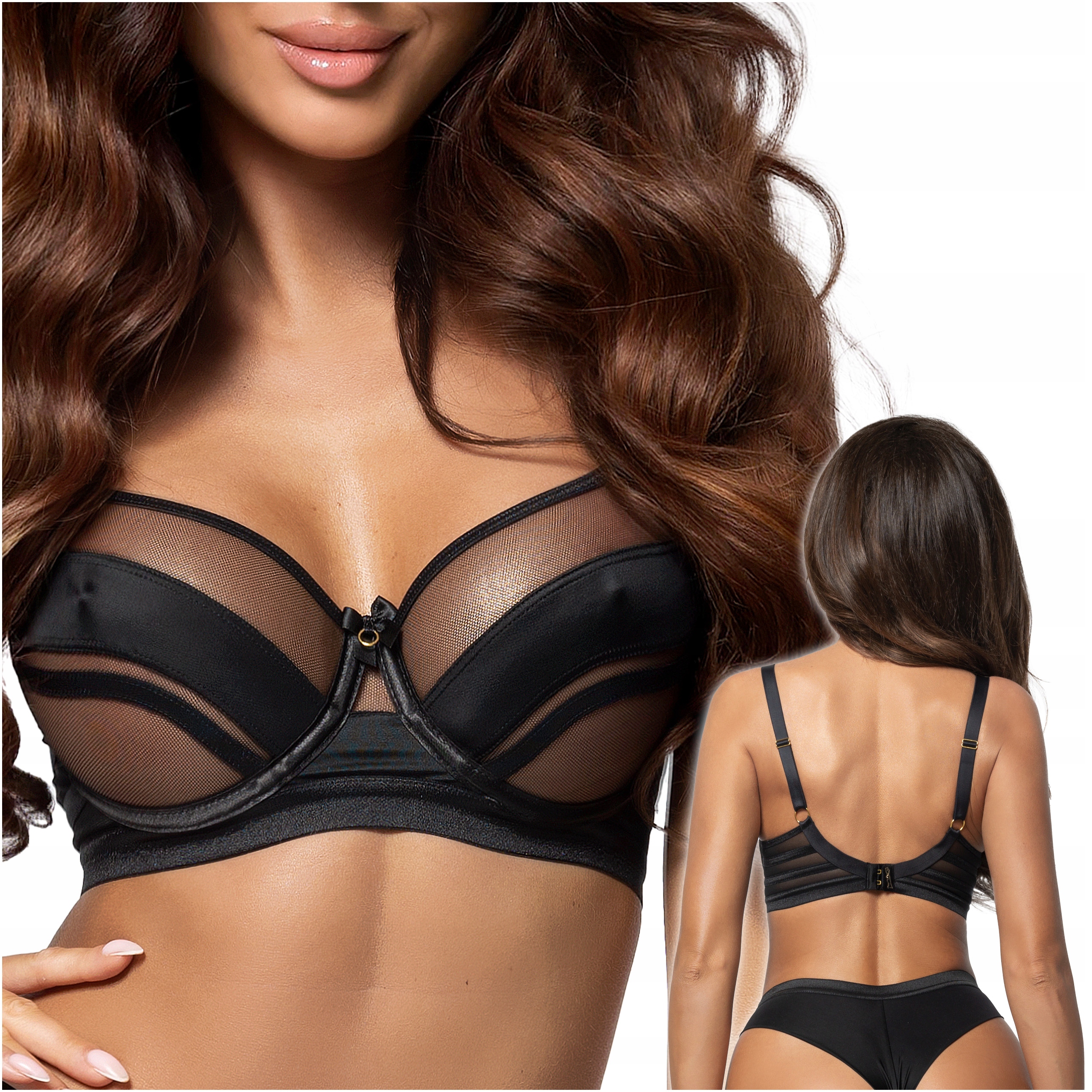 Podprsenka Měkká Černá 70B Podprsenka Soft Černá Tyl Bra Axami V-10751