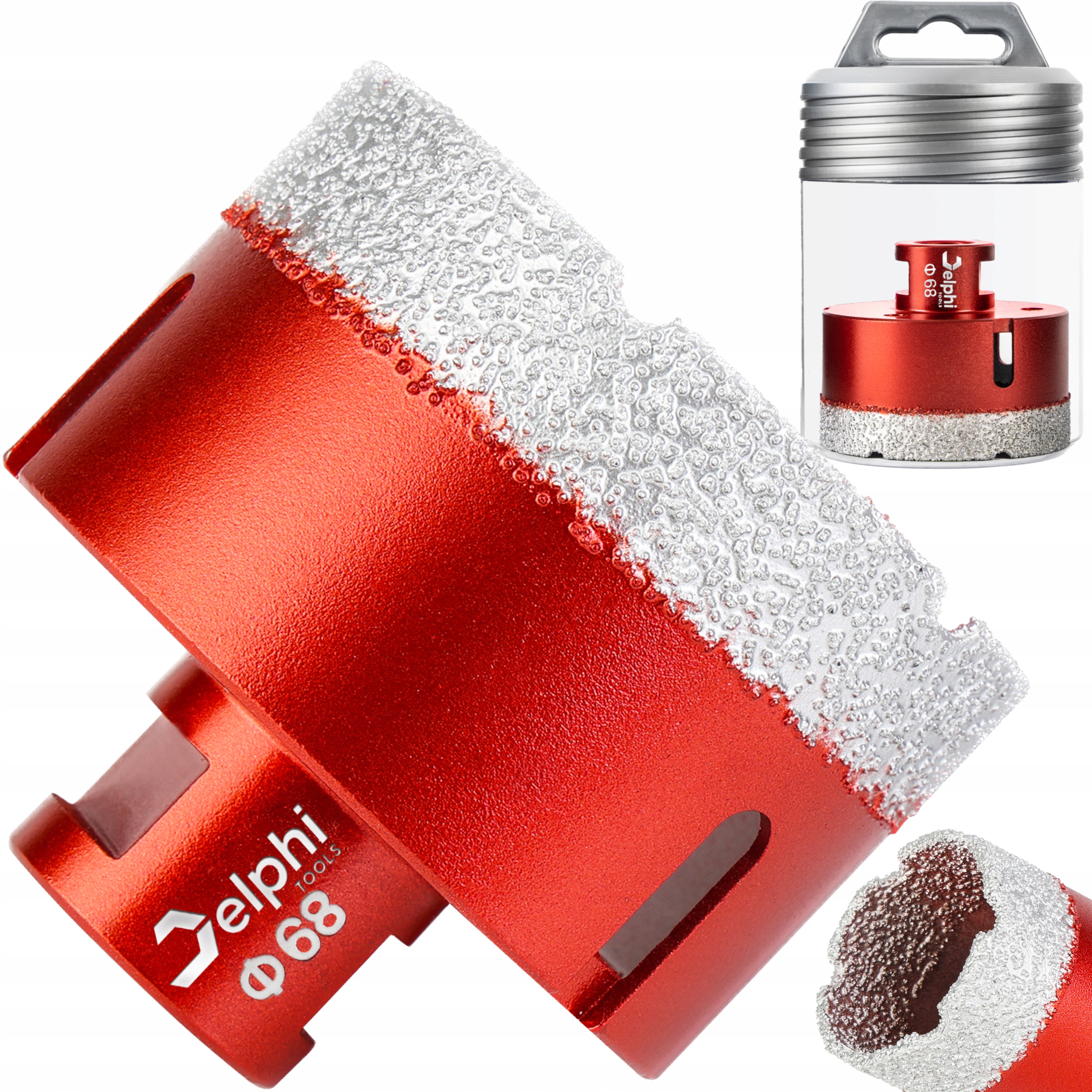 Otwornica Diamentowa Delphi Koronka Do Gresu Granitu Gwint M14 fi 68mm