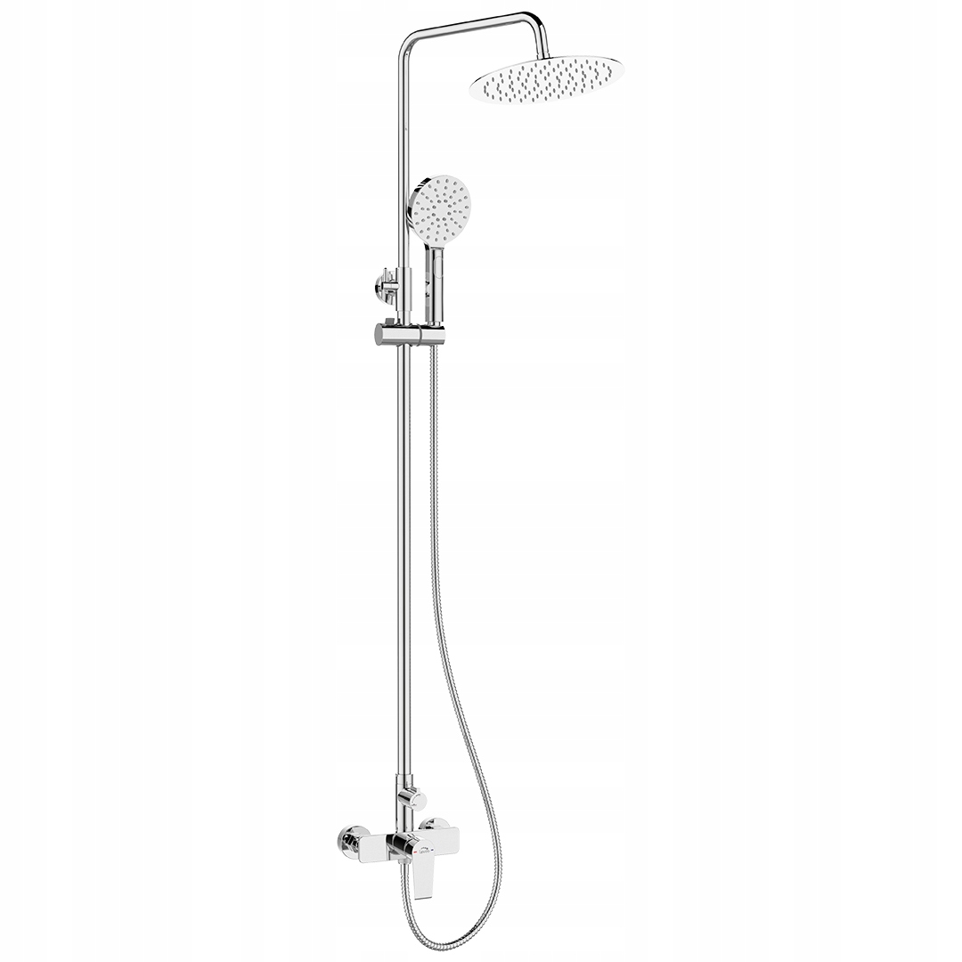 Largo Laveo Chrom Sprchovací stĺp s batériou a dažďovou sprchou Ø250 mm