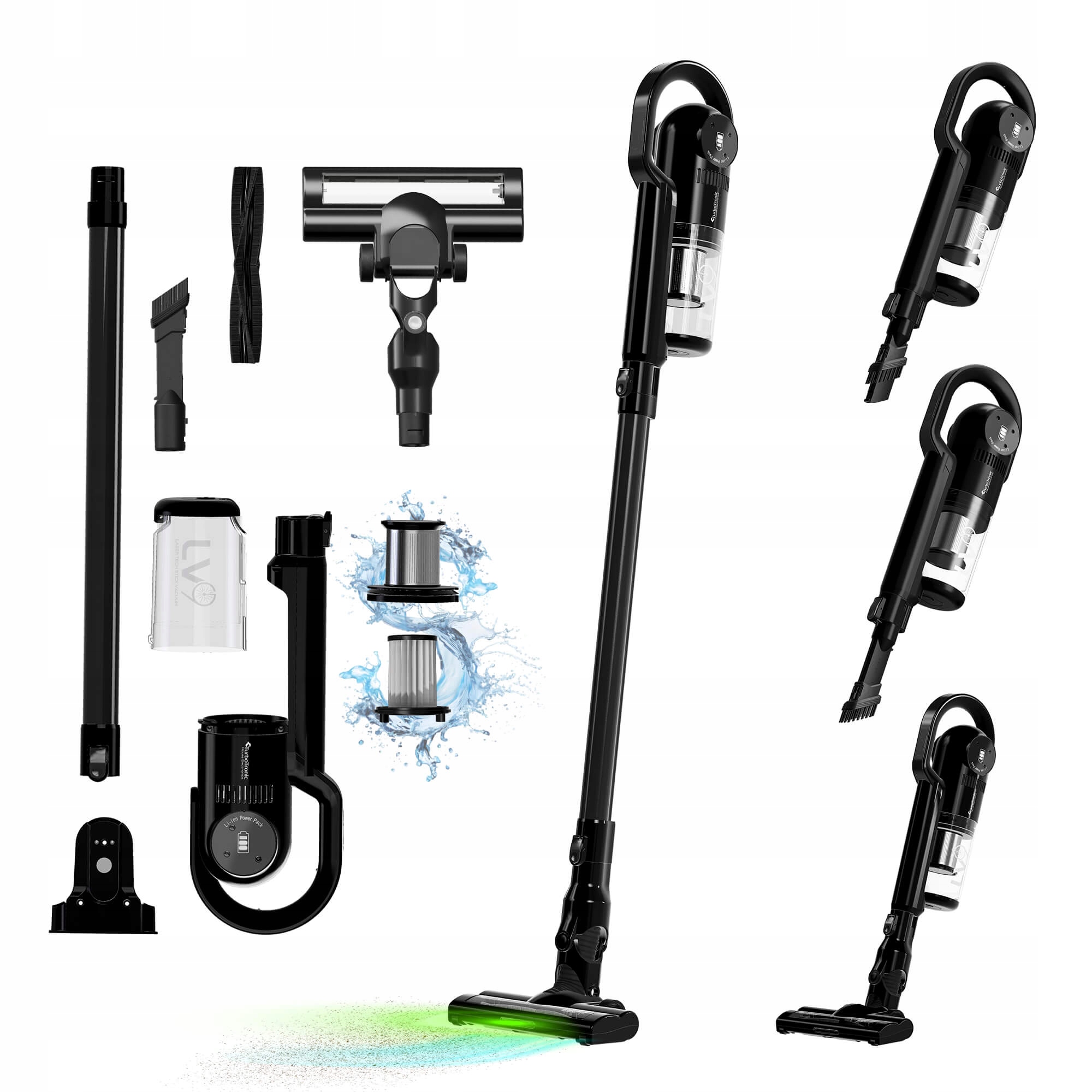 Bezdrôtový Vertikálny Ručný Bezvreckový Vysávač S Laserovou Elektrokefou