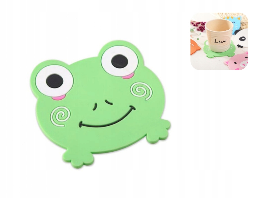 

Silikonowa podkładka pod kubek dla dzieci żaba