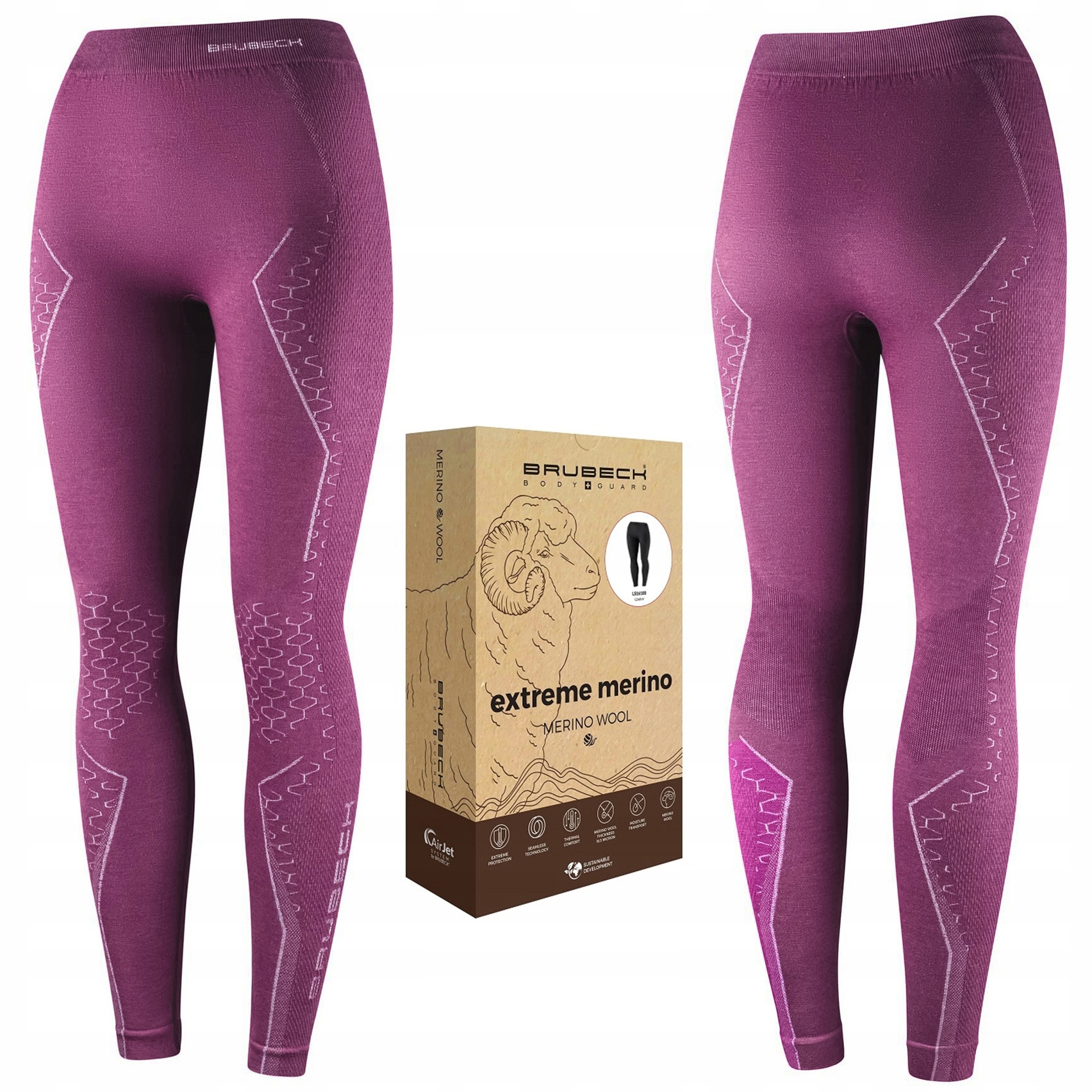 Termoaktivní kalhoty Brubeck Extreme Merino Trekkingové legíny M