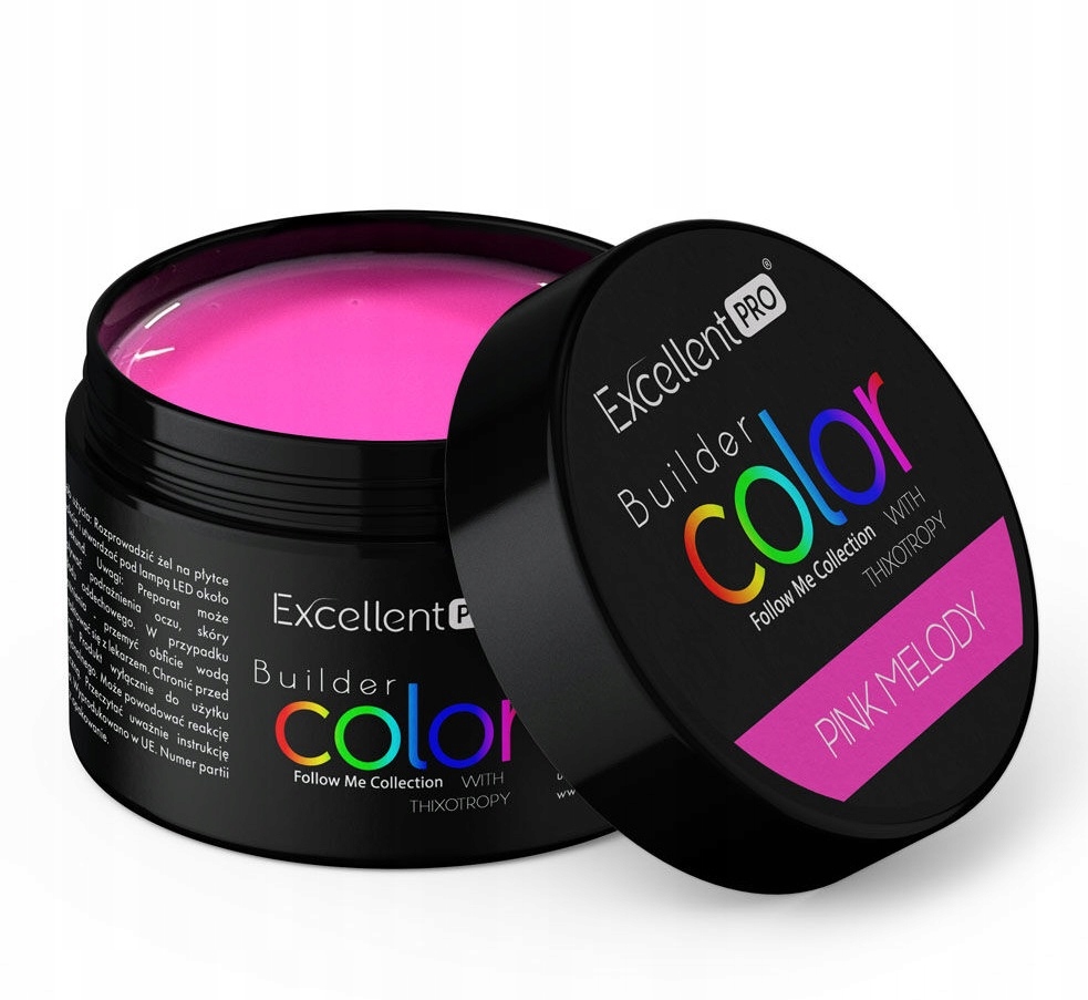Excellent Pro Builder Gel Kolorowy Żel Budujący Róż Pink Melody 15 g