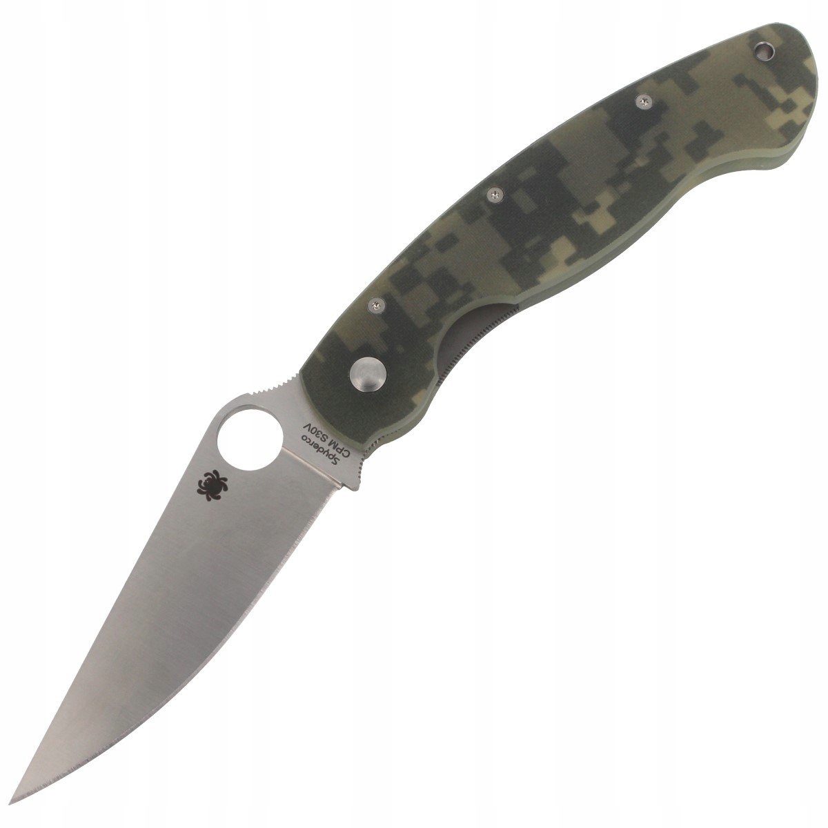 Nůž skládací Spyderco Military Digital Camo G10, Satin Cpm (C36GPCMO)