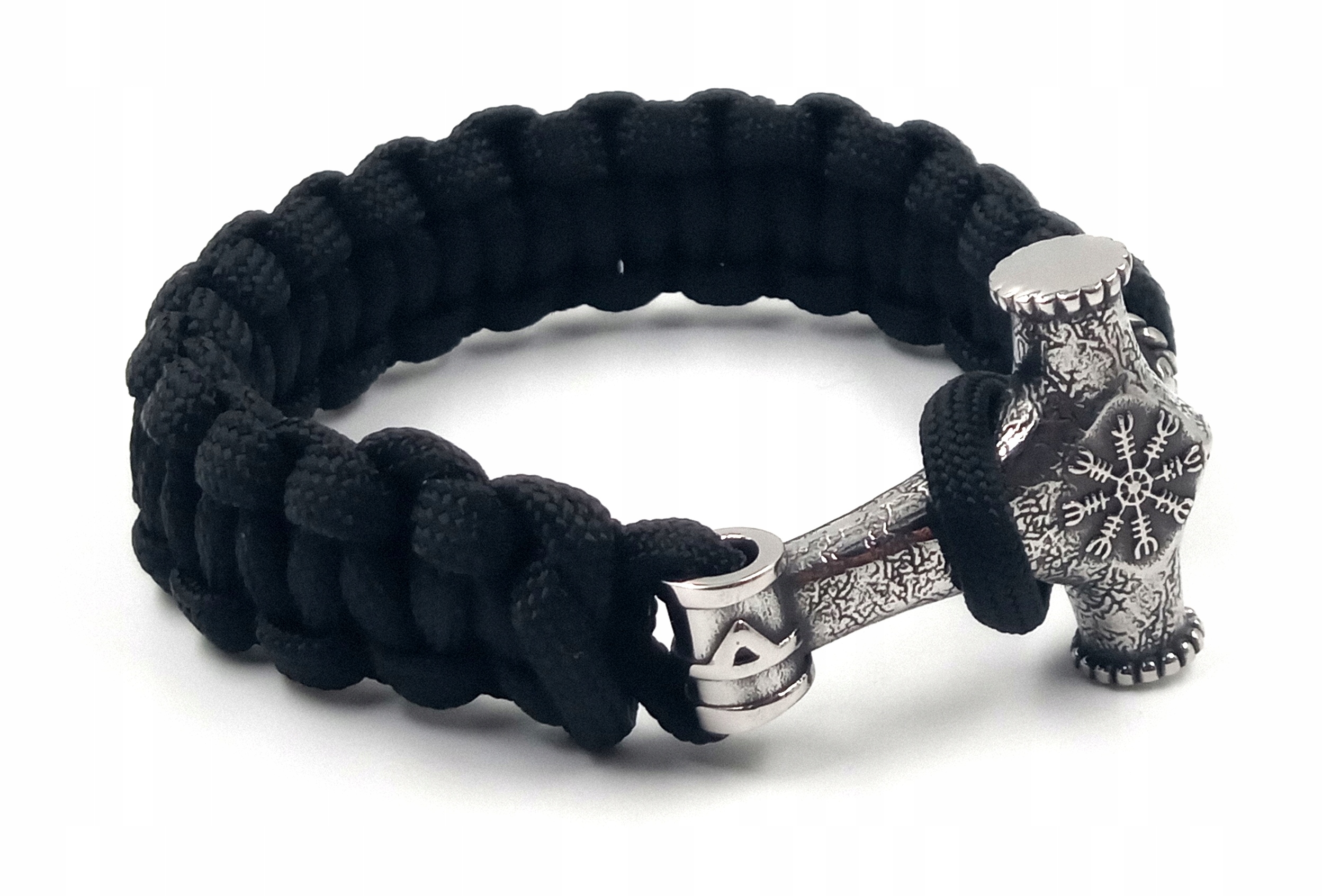 Pánský Náramek elegantní Dárek pletený paracord viking Thor Amulet