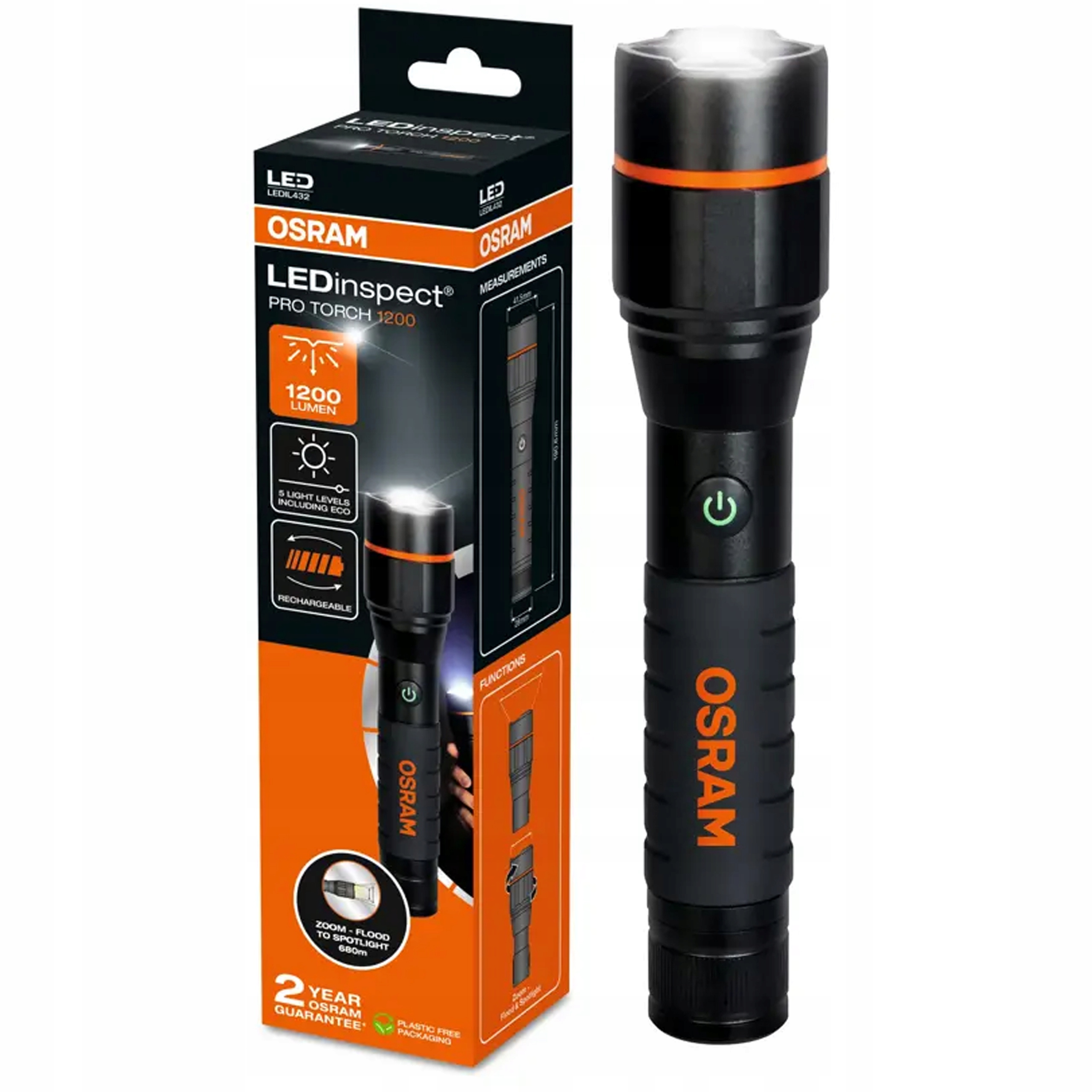 Osram Silná, odolná Baterka LEDinspect Pro Torch 1200 lumenov
