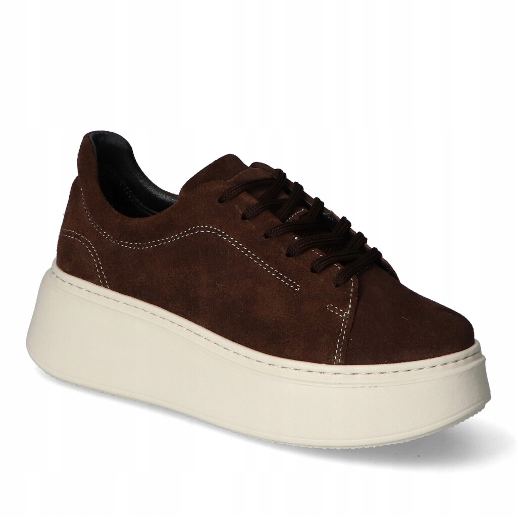 Kamex-But LUIZA2 Čokoláda hnědé velurové tenisky 37