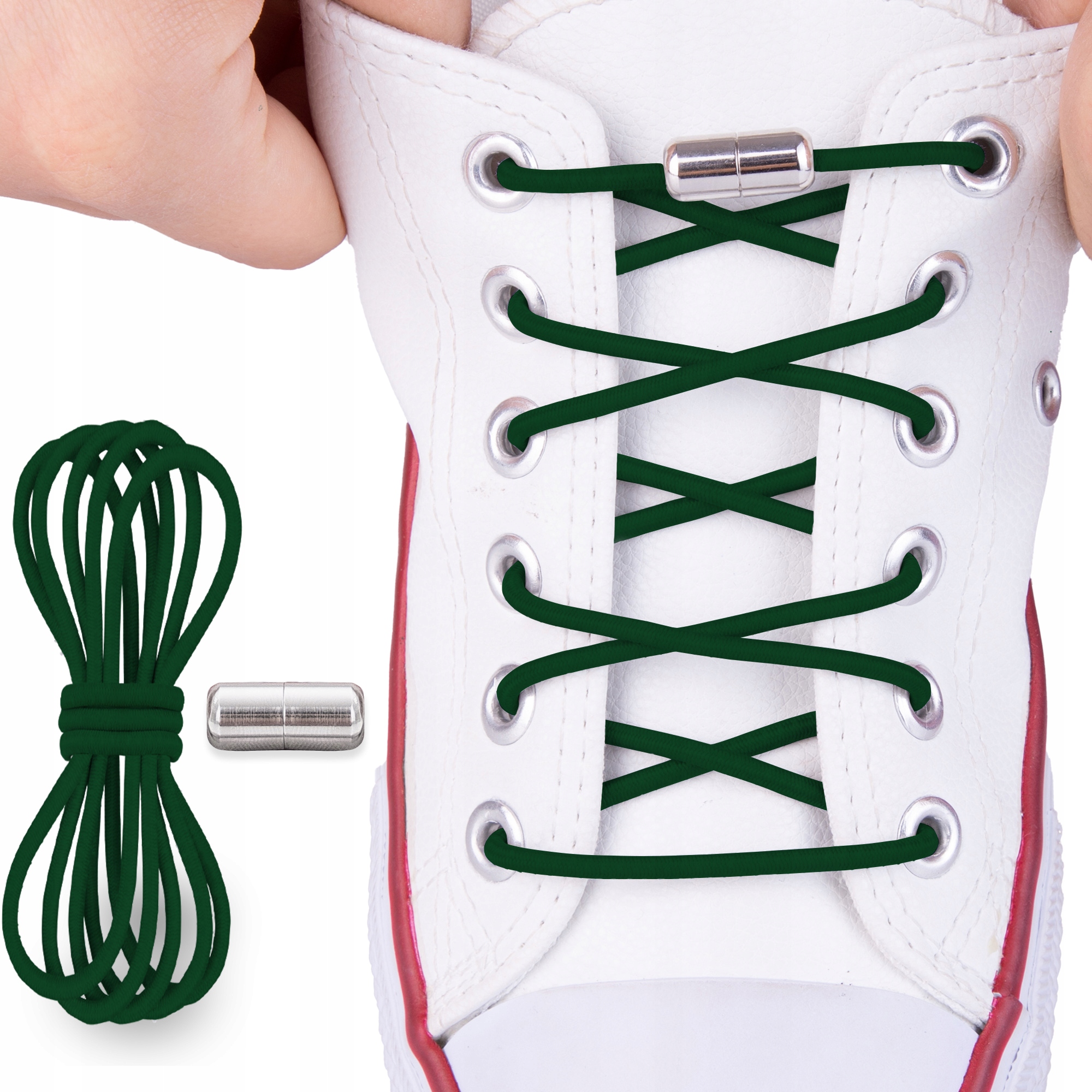 

Sznurówki Elastyczne Trekkingowe wiązania zielone