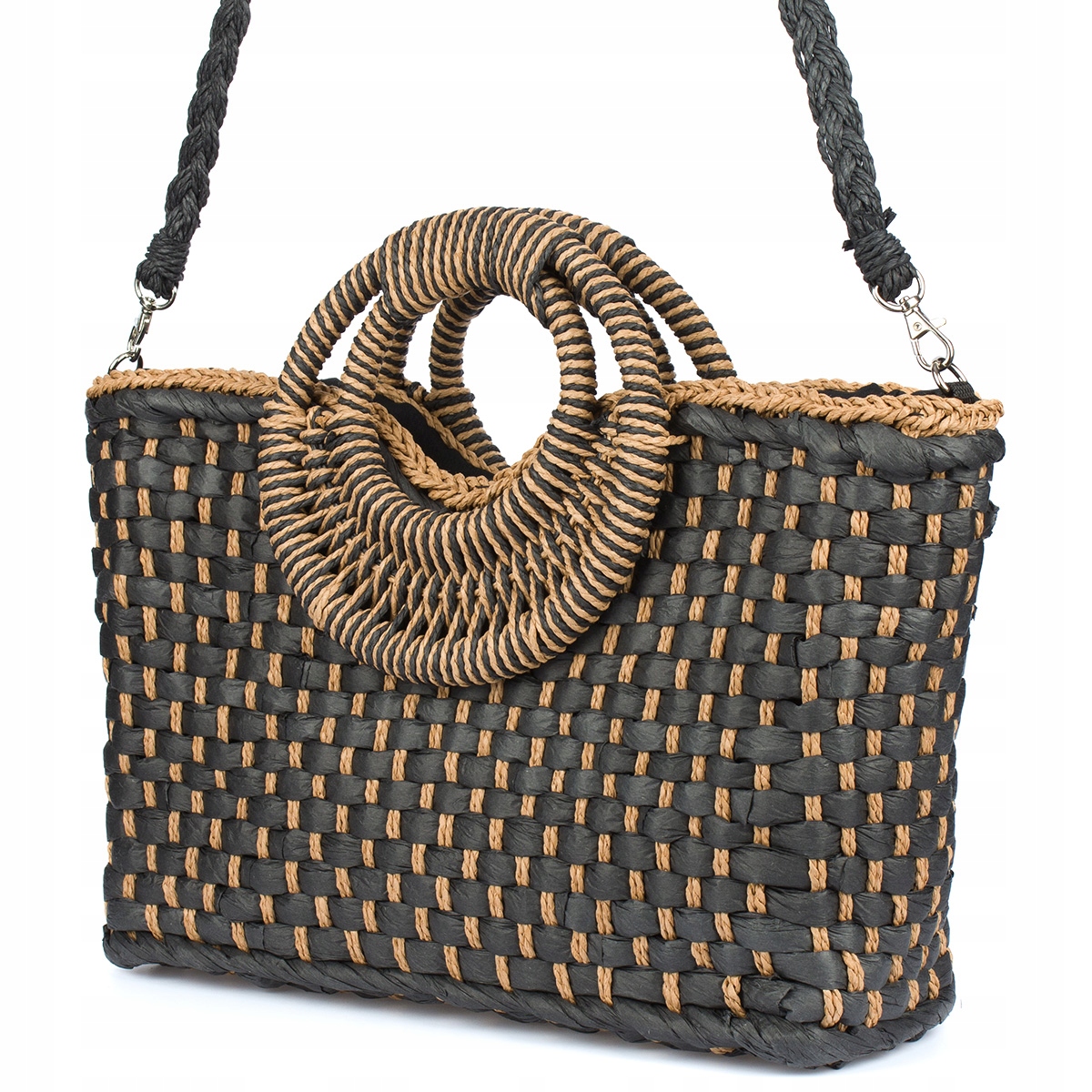 Velký koš Dámská taška na léto boho košík kabelka přes rameno dámská módní