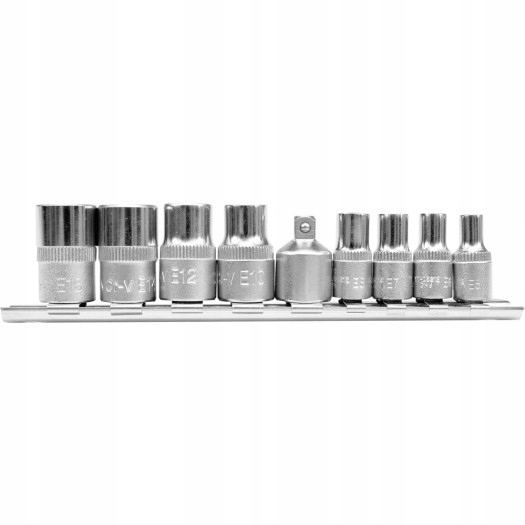 

Yato Klucze Nasadowe Torx 9PCS 6.3mm 10mm YT-0520