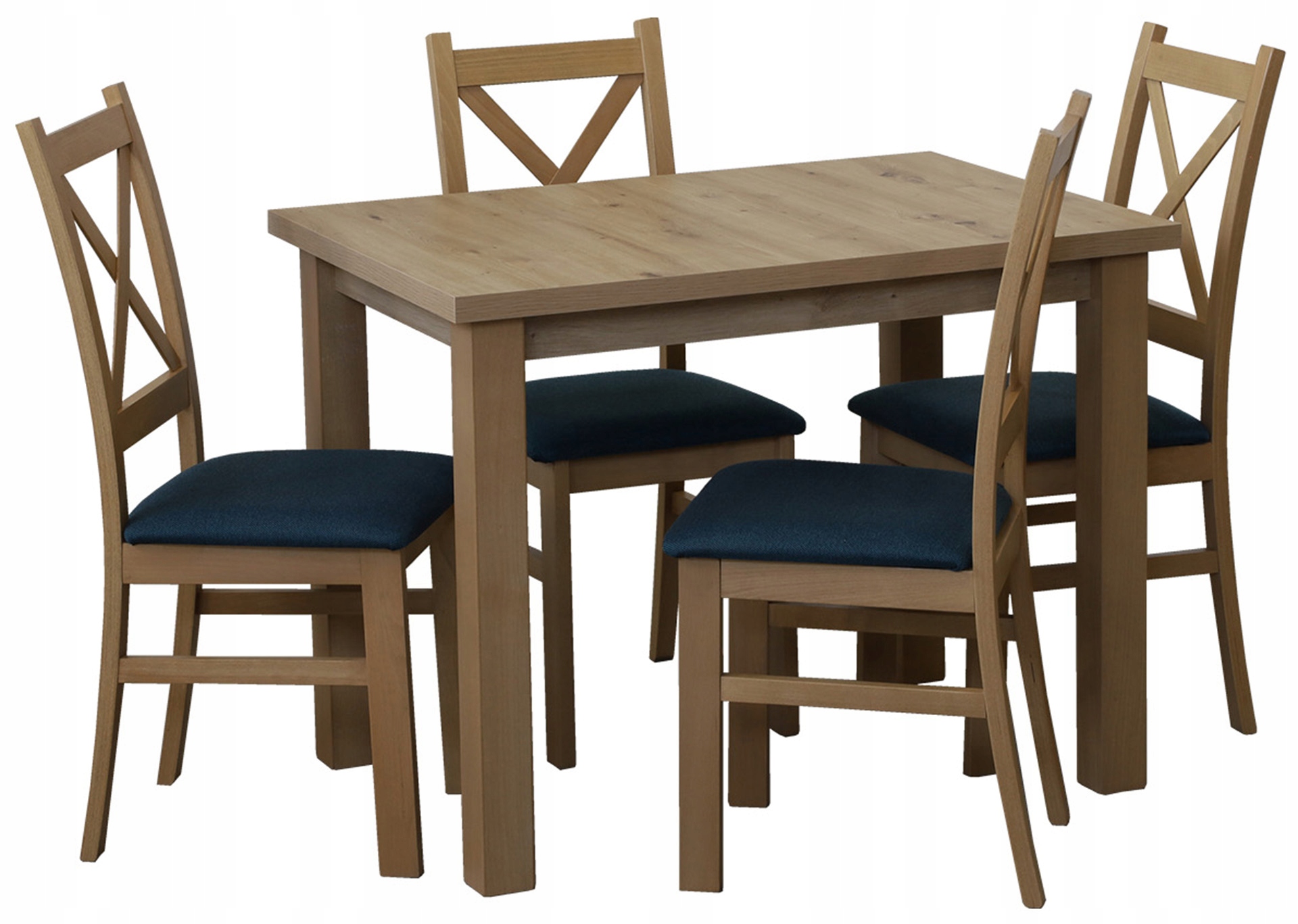 Sada kuchyňského stolu 100x70 se 4 jídelními židlemi M0013-4 Dub Artisan