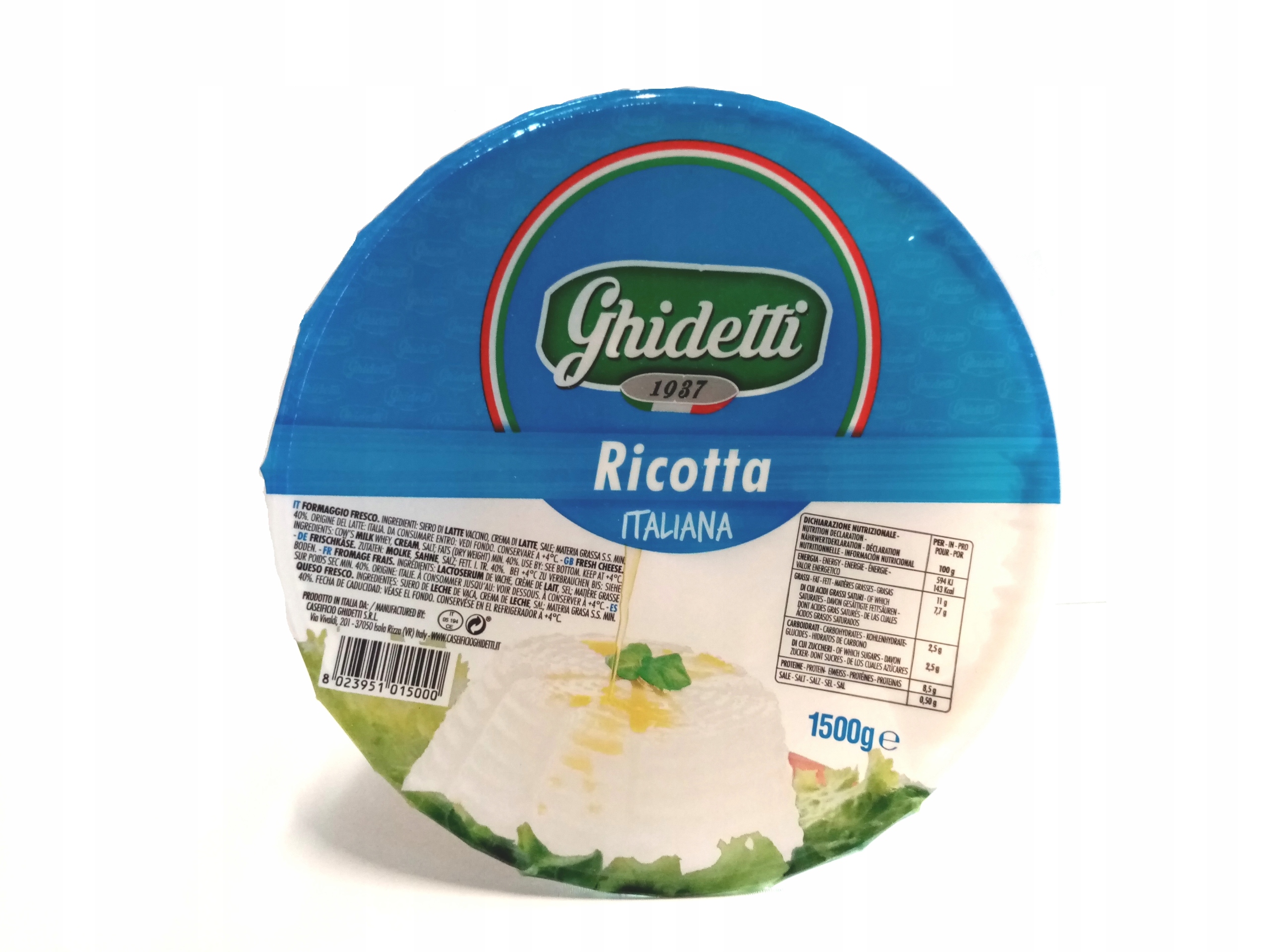 Levně Ricotta Ghidetti 1,5 kg