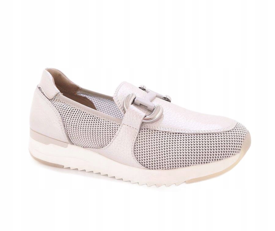 Kožené sportovní polobotky ecru Caprice 9-24536 r36