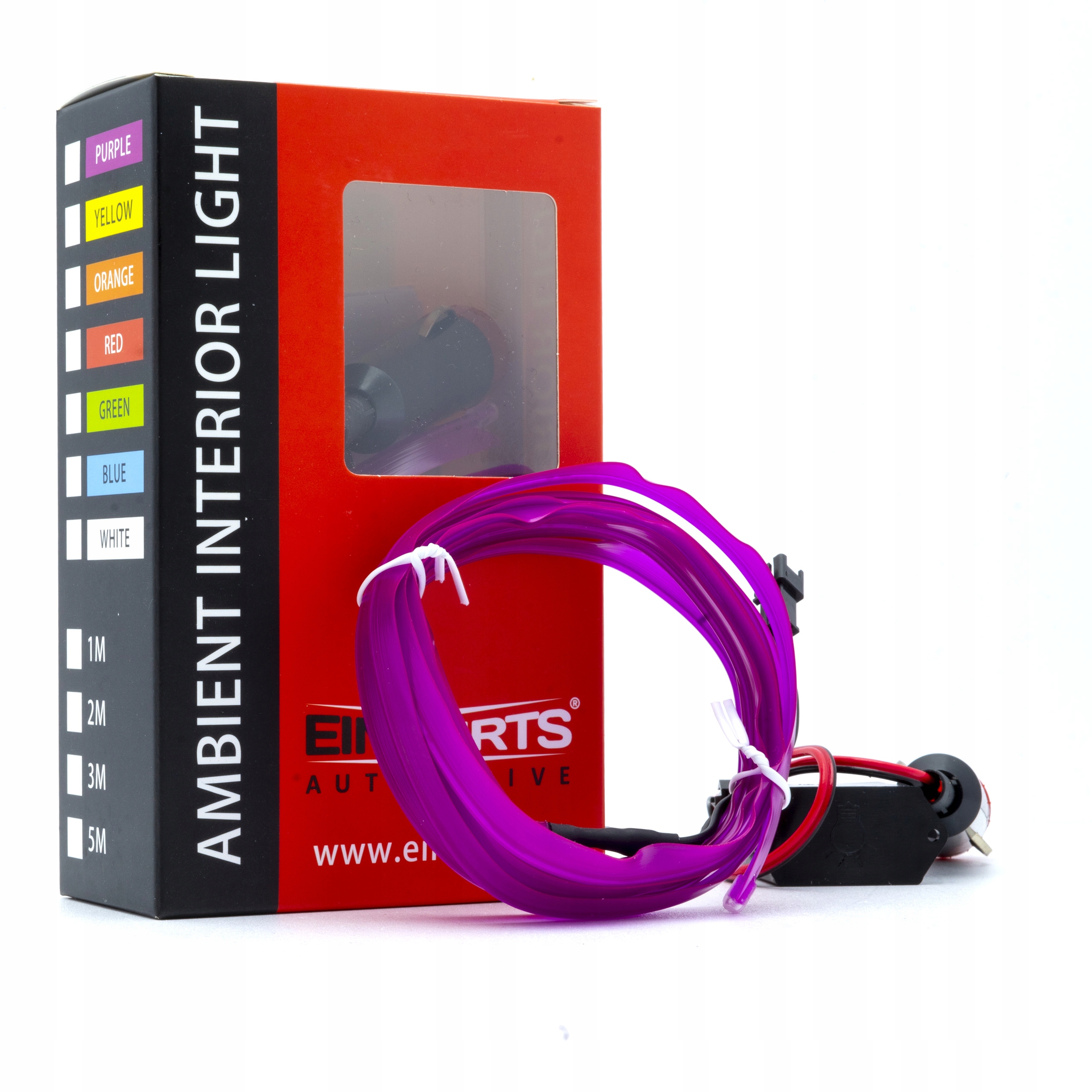 

Światłowód Led Do Samochodu El Wire Fioletowy 2 M