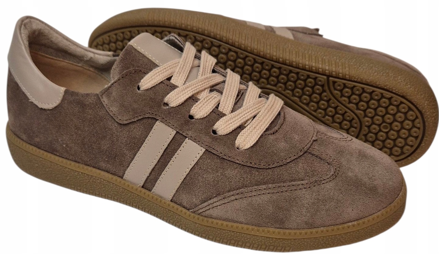 Gamis 7665 Tenisky Bronz/béžová kůže lico a semiš vel.36