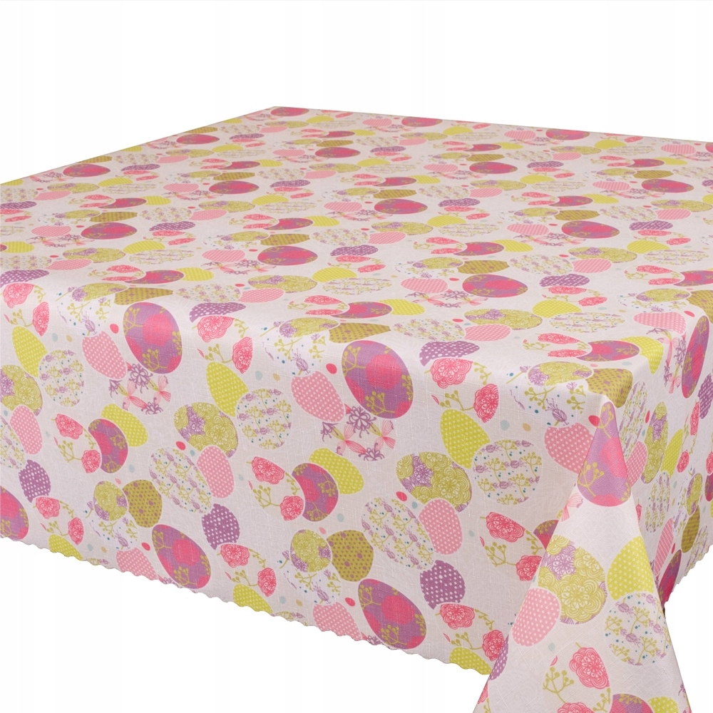 Vánoční ubrus na Velikonoce odolný proti skvrnám Barevné psaníčka 150x240