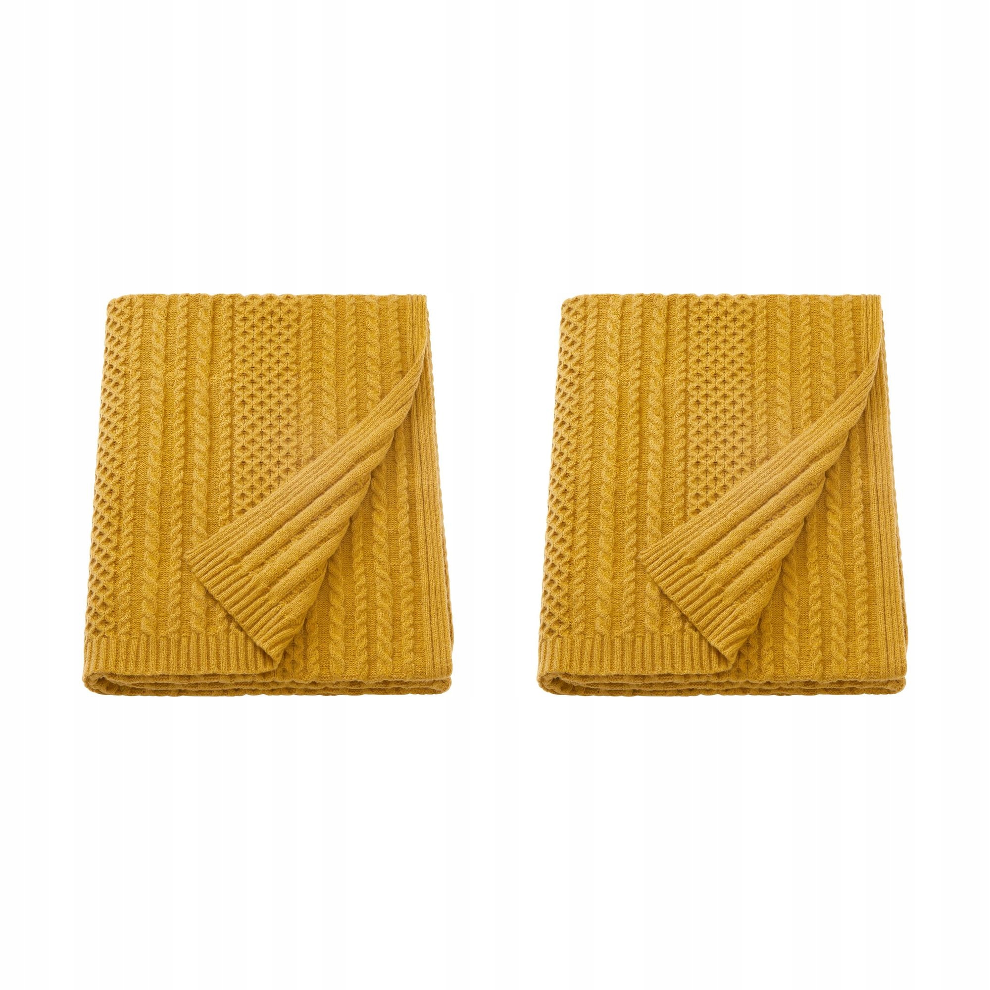 2 ks Sorbyskogen Pled žlutý 130x170 cm