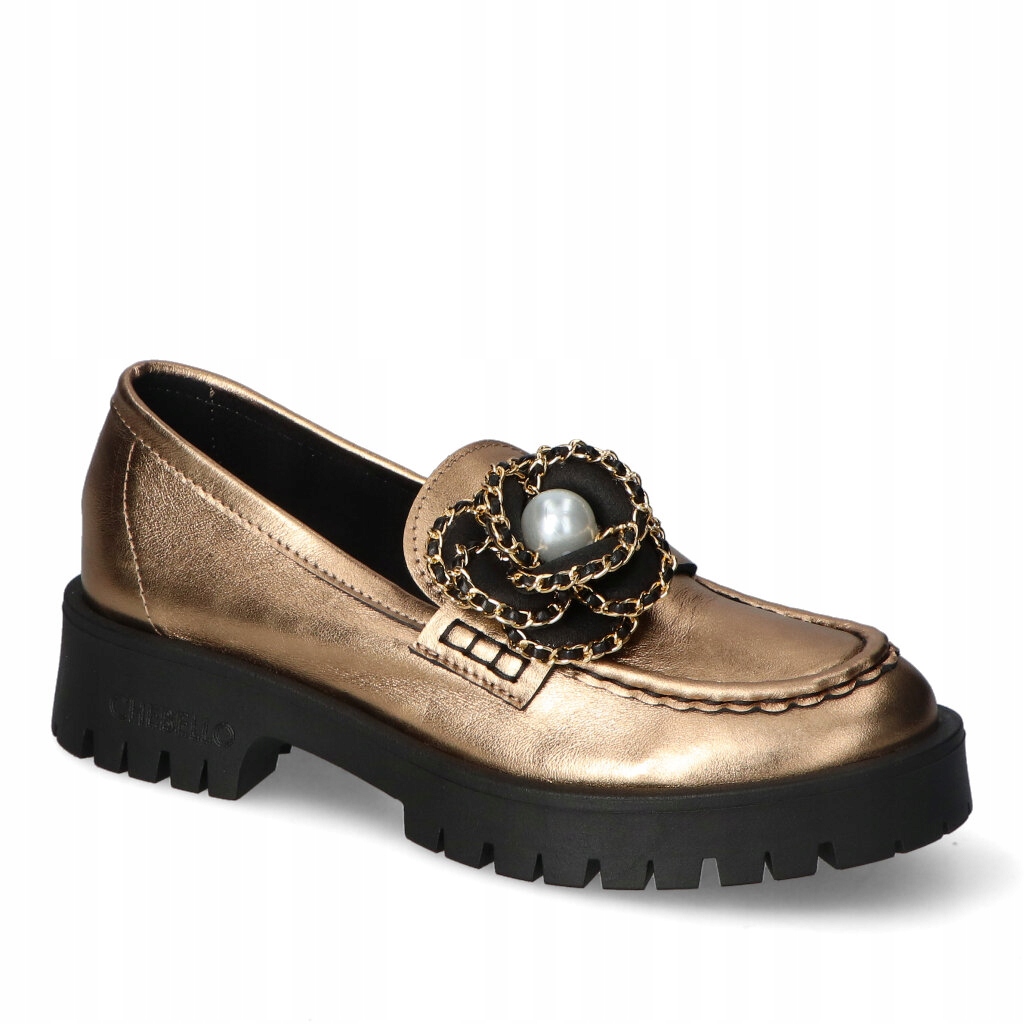 Mokasíny CheBello 4520-487 Zlaté lico 37