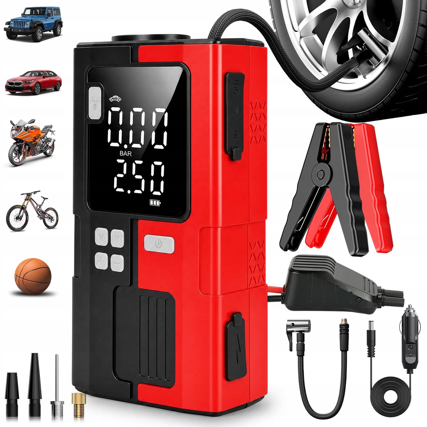 Zariadenie Na Štartovanie Jump Starter Booster 6000 Mah Powerbanka Do Auta