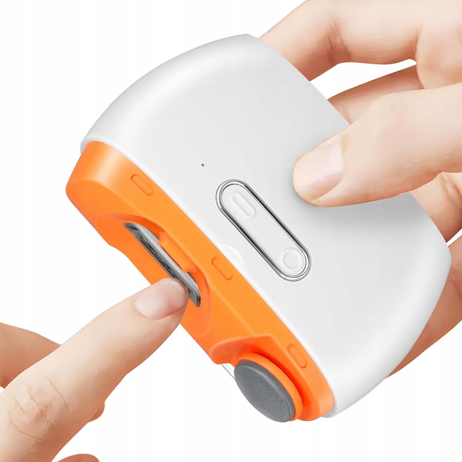 Elektrický Turistický Odstřihovač Na Nehty Bruska Leštička Usb Led Bílá