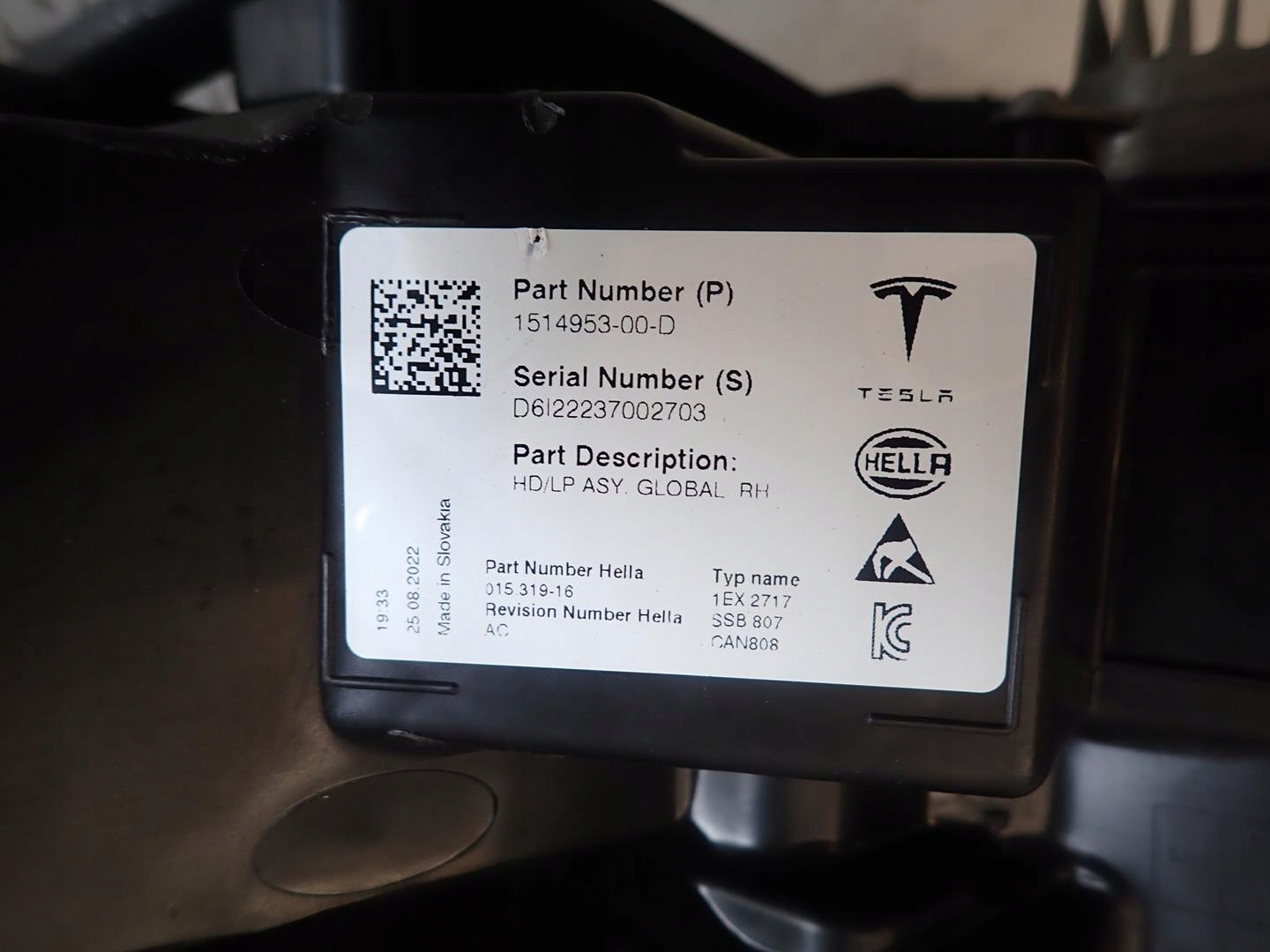 light front right TESLA 3 LIFT 2020- FULL LED