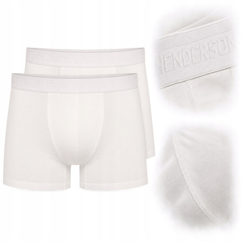 Pánské boxerky 2-balení přiléhavý střih Henderson Move 42963 bílé 3XL Anrr